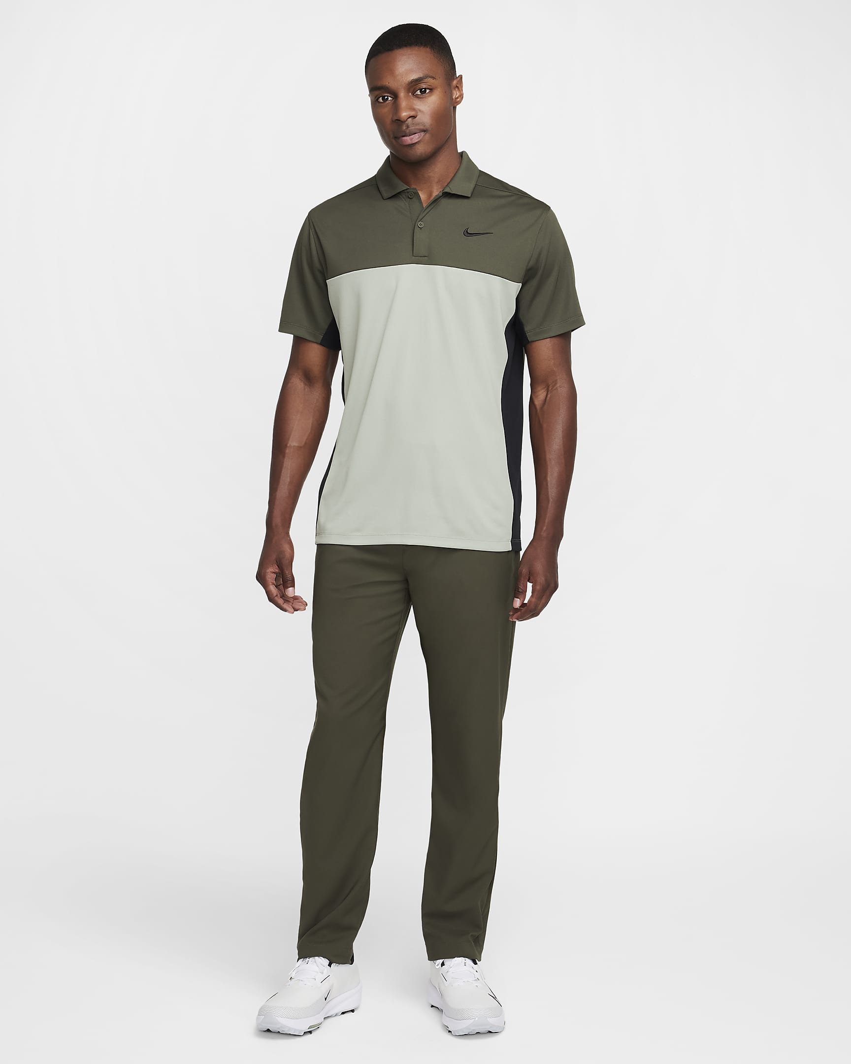Nike Victory+ Men's Dri-FIT Golf Polo - Cargo Khaki/Black/Jade Horizon/Black