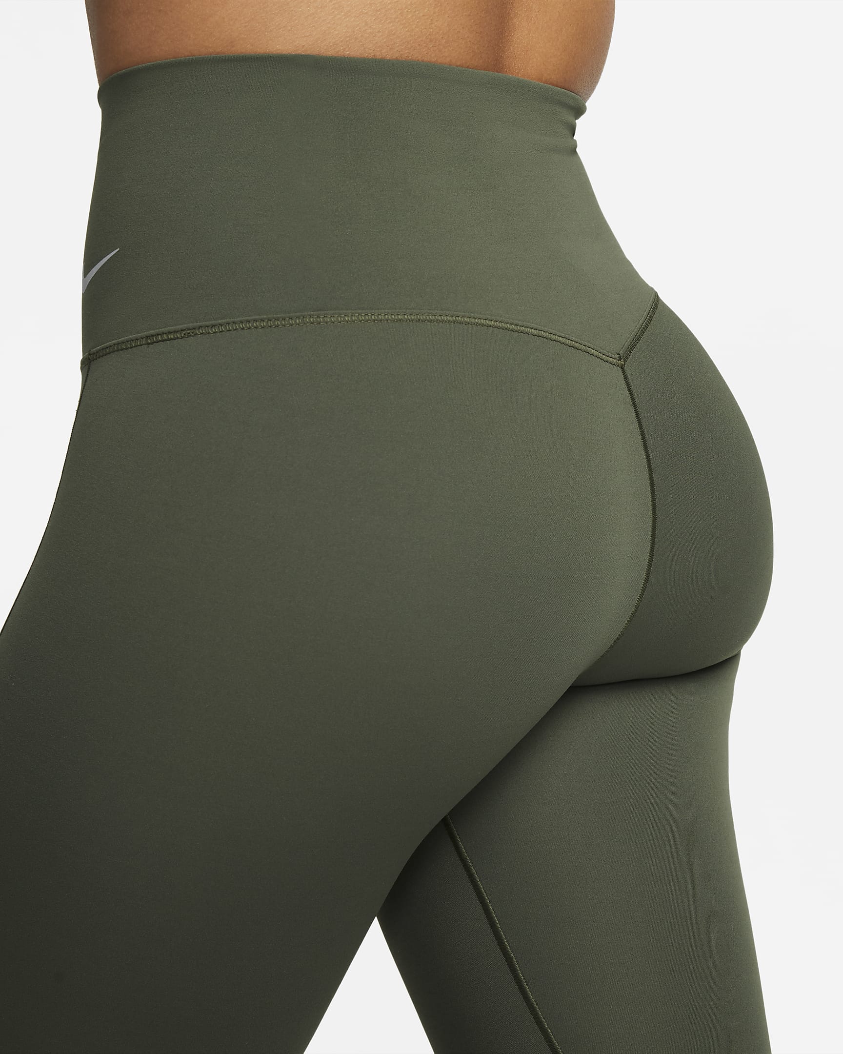 Nike Zenvy Women's Gentle-Support High-Waisted Full-Length Leggings - Cargo Khaki/Black