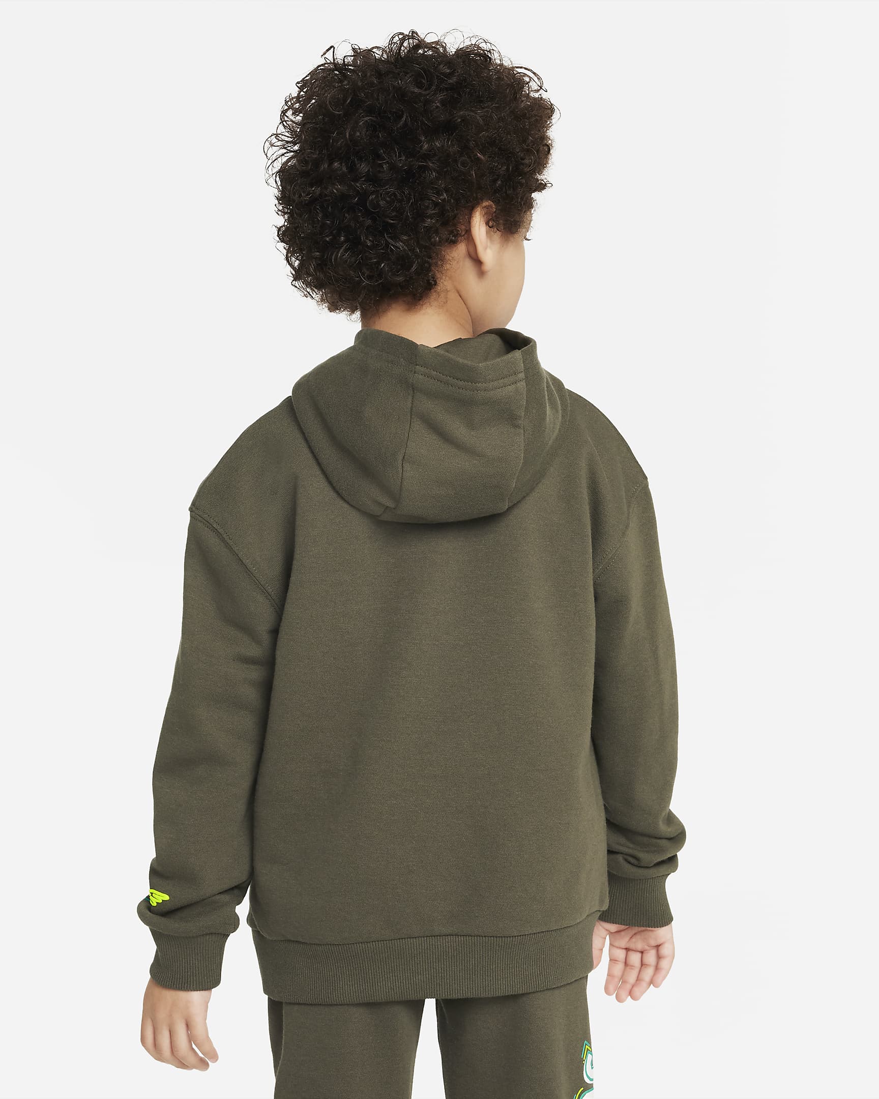 Nike Sportswear "Art of Play" French Terry Pullover Little Kids Hoodie - Cargo Khaki