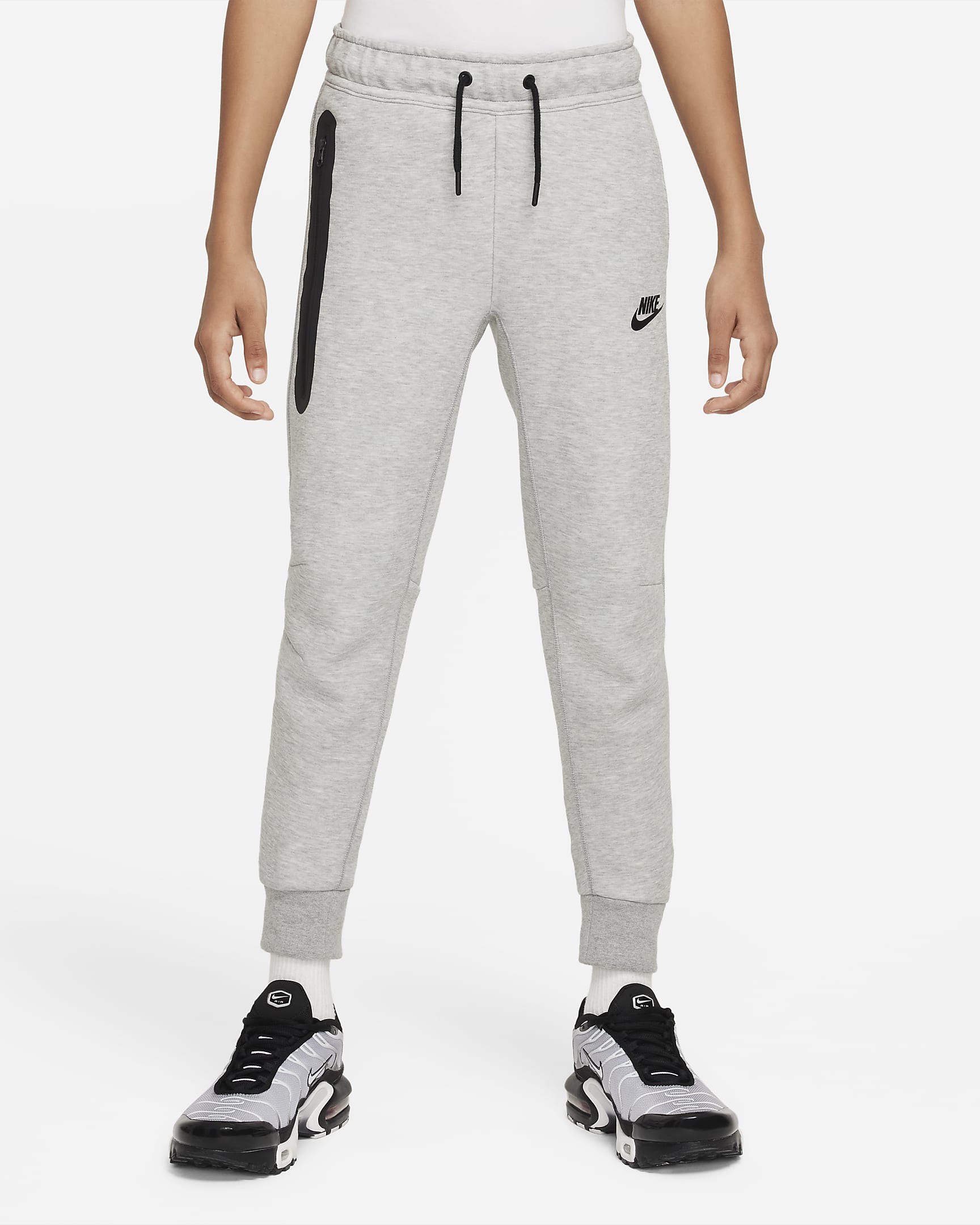 Nike Sportswear Tech Fleece nadrág nagyobb gyerekeknek (fiúk) - Dark Grey Heather/Fekete/Fekete