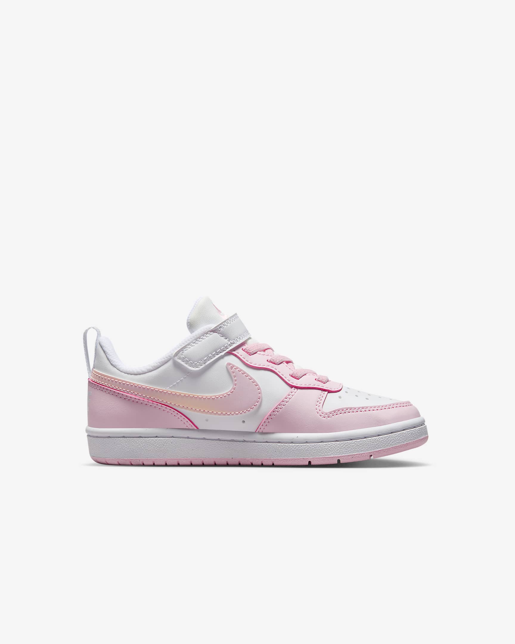 Nike Court Borough Low Recraft Younger Kids' Shoes - White/Pink Foam