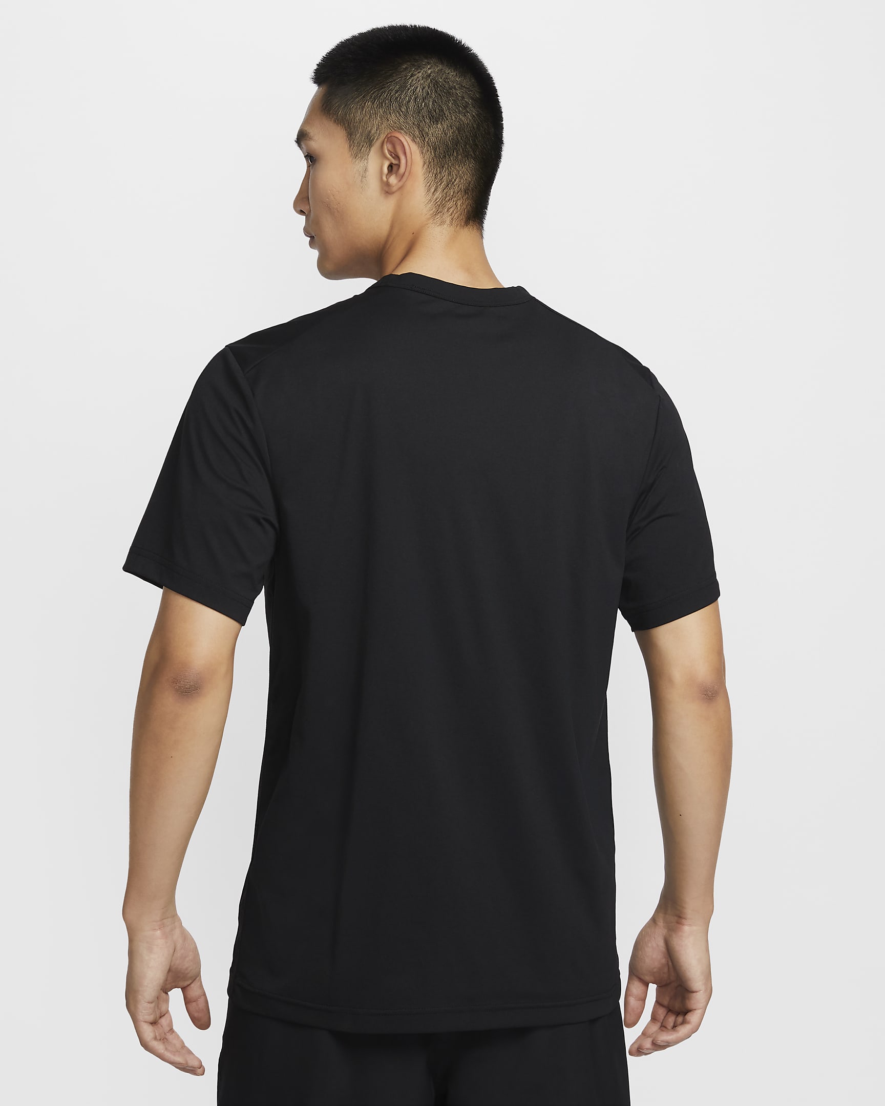 Nike Hyverse Swoosh Men's Dri-FIT Short-Sleeve Fitness Top - Black/White