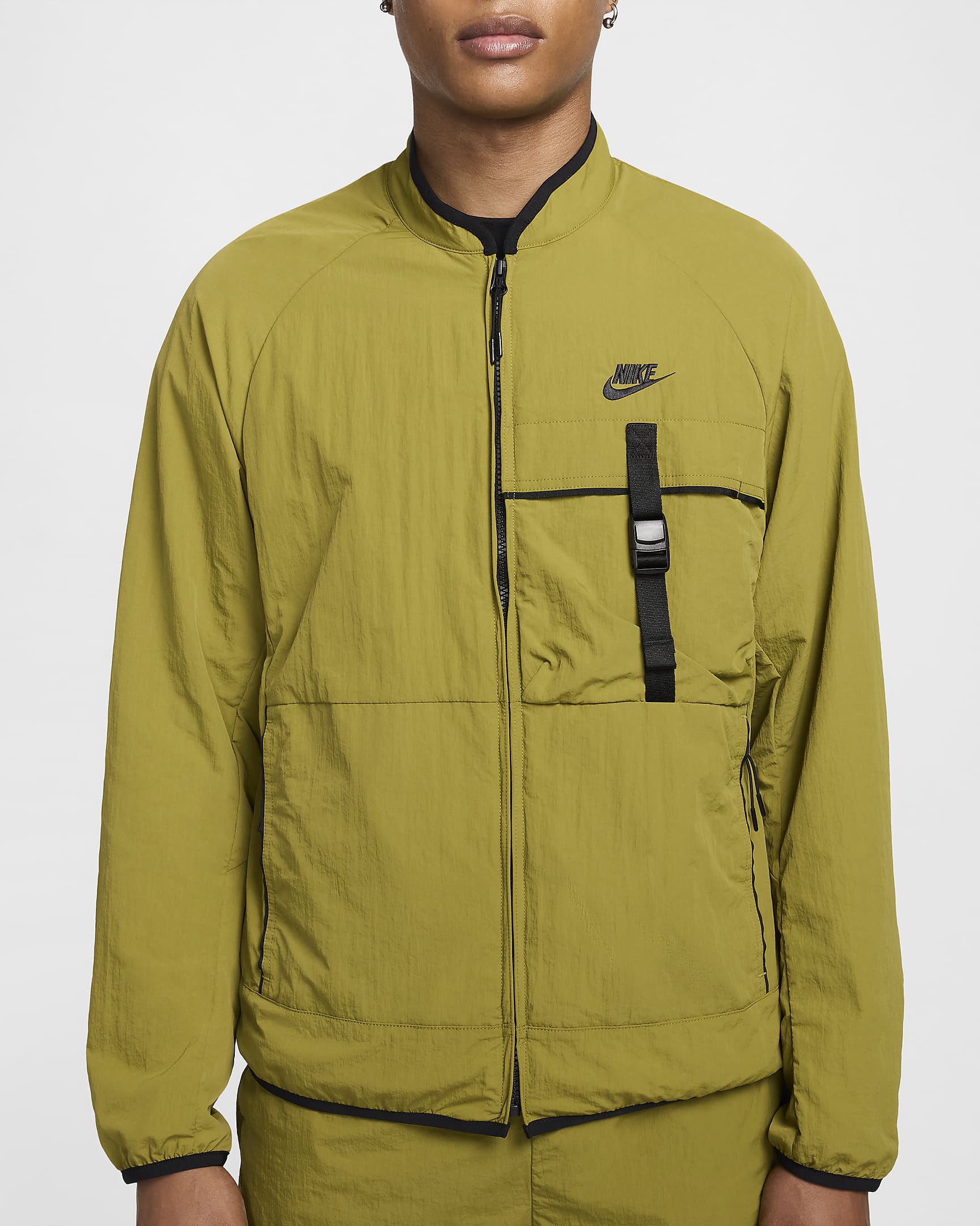 Nike Tech Men's Woven Jacket - Pacific Moss/Black