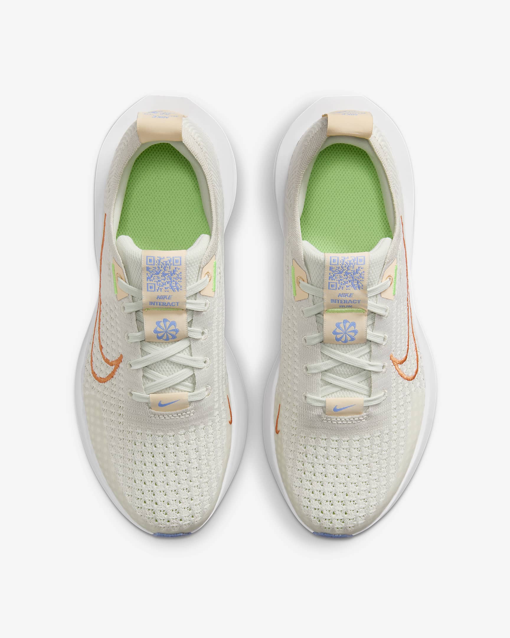 Nike Interact Run Women's Road Running Shoes - Light Bone/Sail/Ice Peach/Bright Mandarin