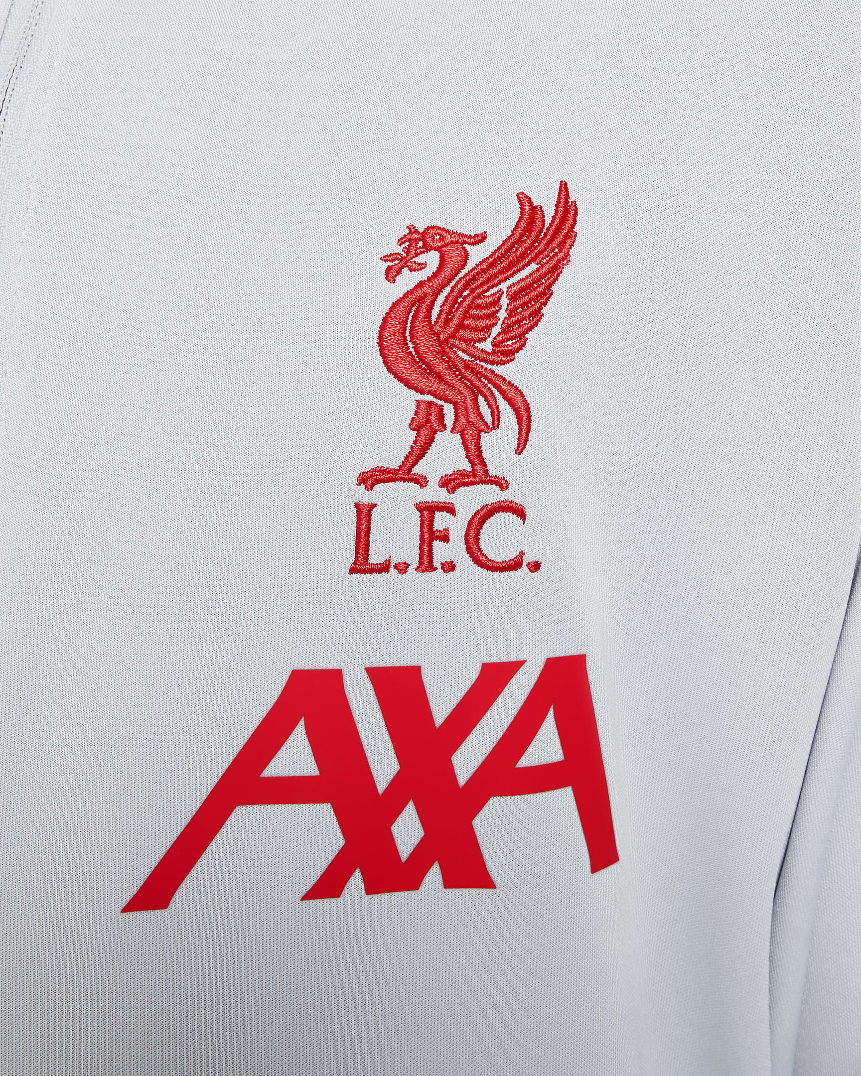 Survêtement de foot en maille Nike Dri-FIT Liverpool FC Academy Pro pour ado - Light Smoke Grey/Dark Smoke Grey/Chrome Yellow/Global Red