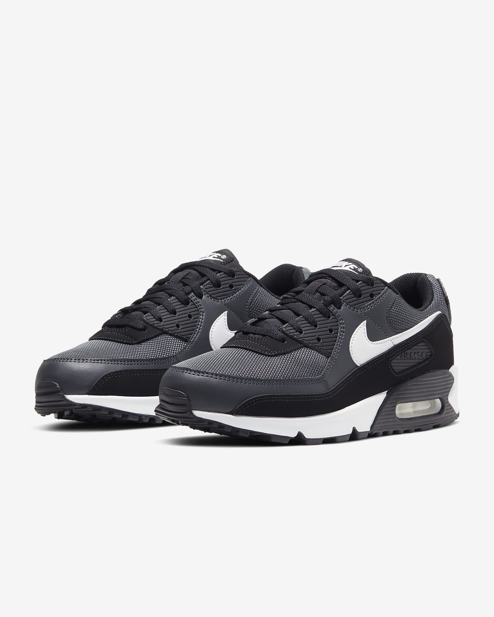 Nike Air Max 90-sko til mænd - Iron Grey/Dark Smoke Grey/sort/hvid