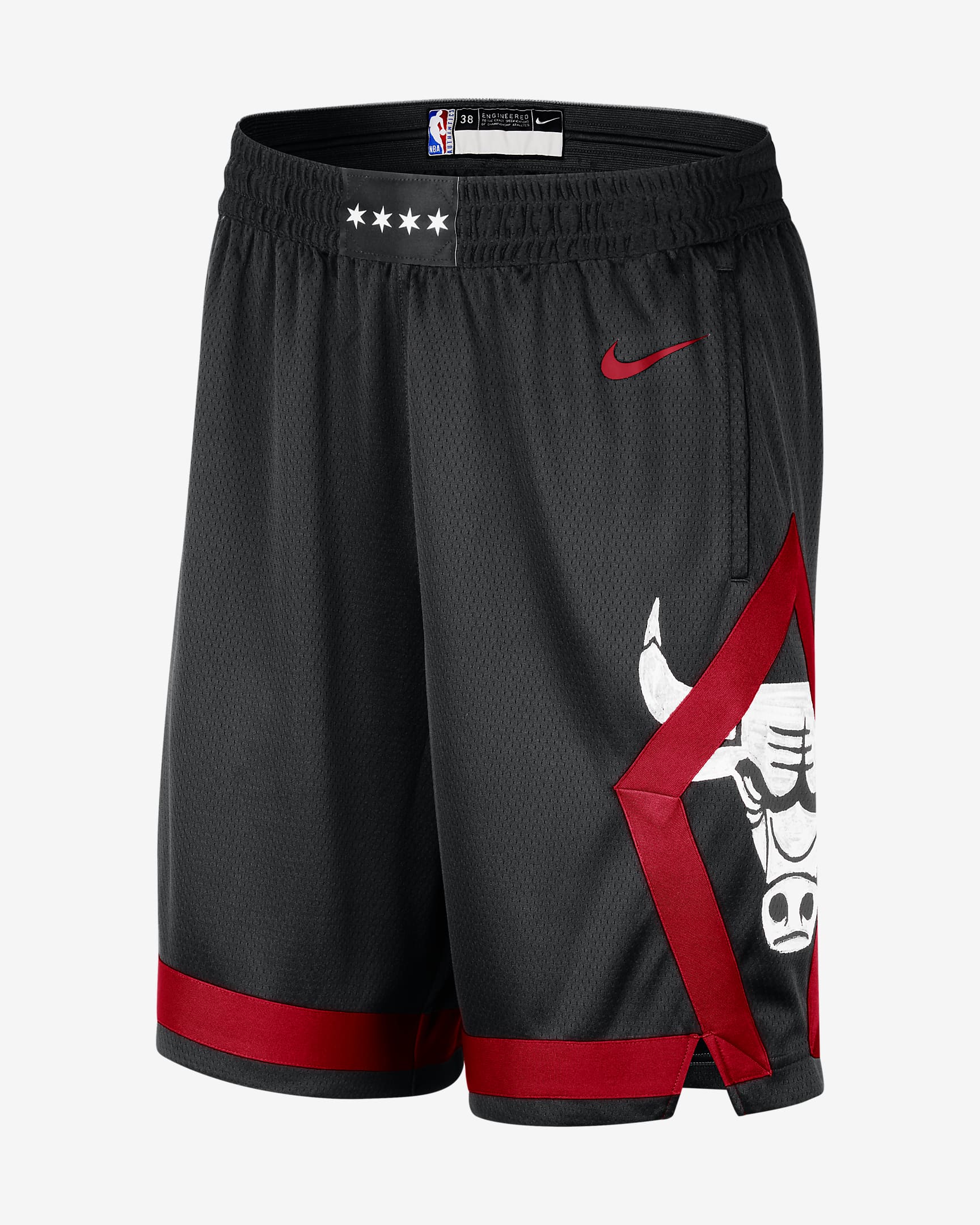 Short Nike Dri-FIT NBA Swingman Chicago Bulls 2023/24 City Edition pour Homme - Noir/University Red/University Red