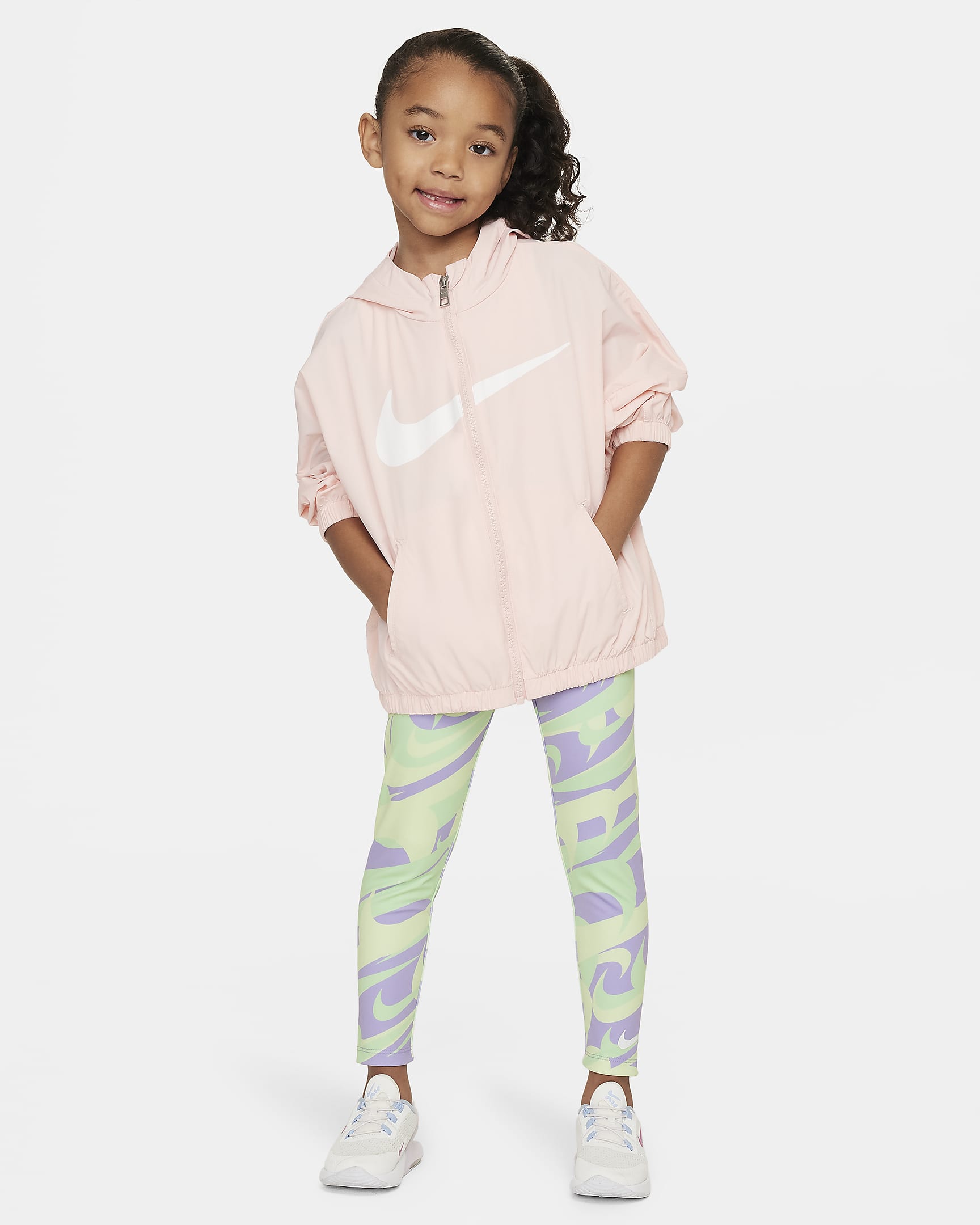 Nike Dri-FIT Prep in Your Step Younger Kids' Leggings - Hydrangeas