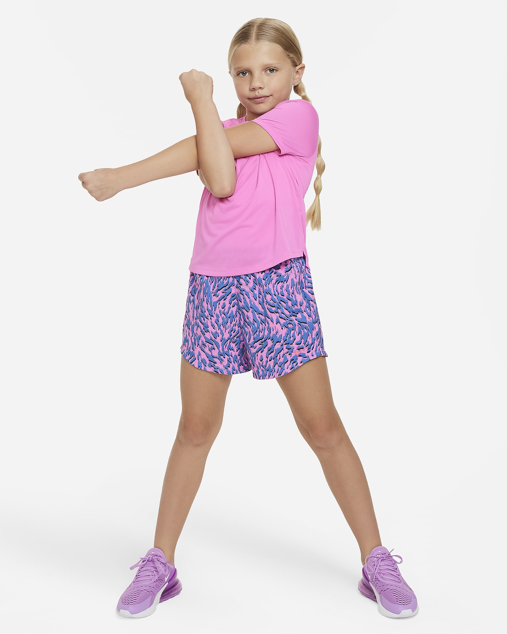 Nike One Big Kids' (Girls') Woven High-Waisted Shorts. Nike.com