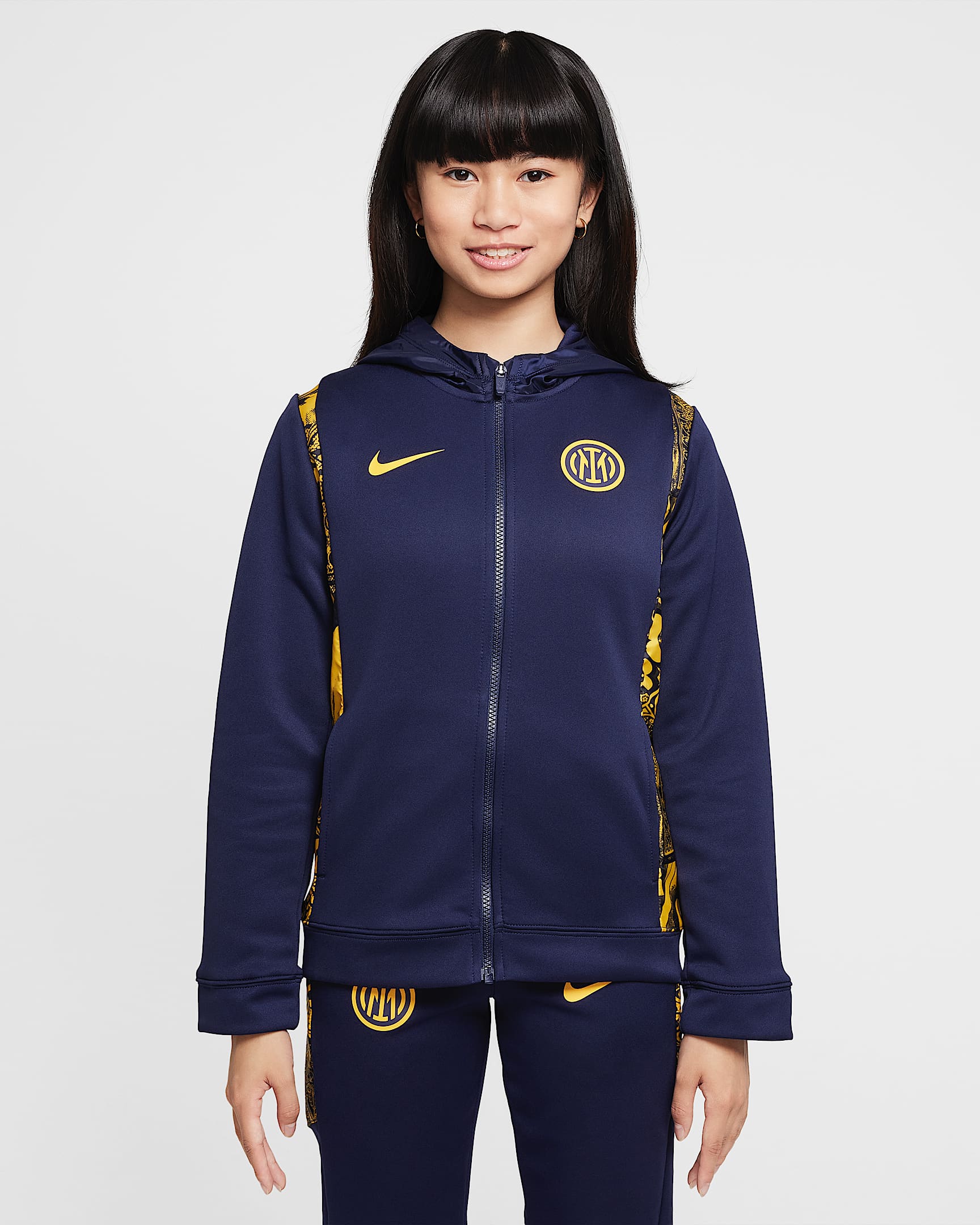 Inter Milan Third Older Kids' Nike Football Woven Tracksuit - Blackened Blue/University Gold/University Gold