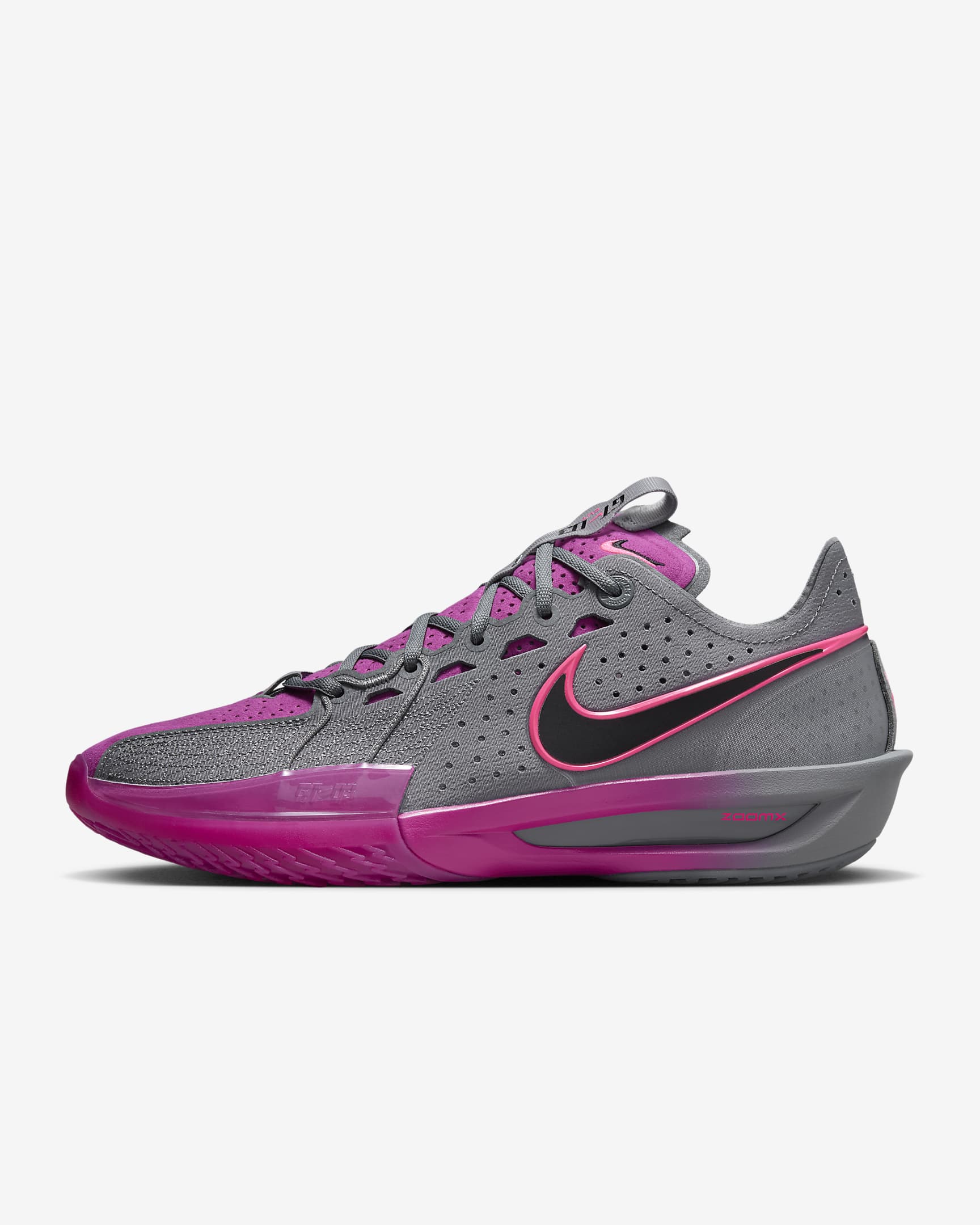 Nike G.T. Calzado de básquetbol Cut 3 - Gris humo/Fucsia cálido/Hiperrosa/Negro