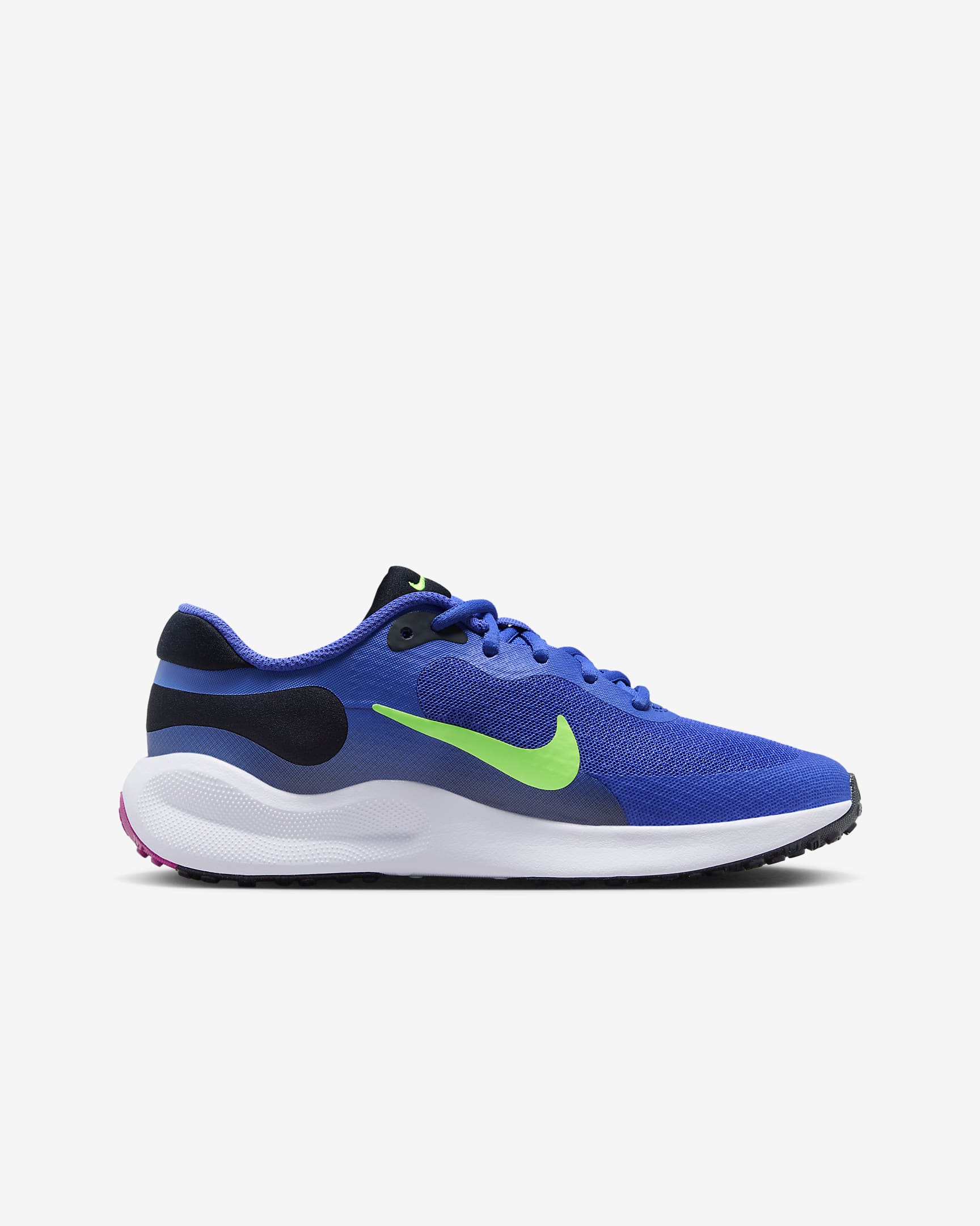 Löparsko Nike Revolution 7 för ungdom - Light Ultramarine/Dark Obsidian/Vit/Lime Blast