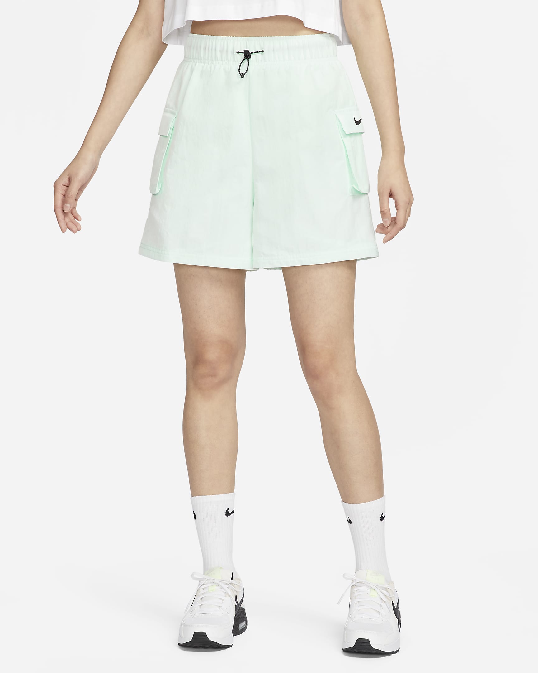 Nike Sportswear Essential Women's Woven High-Waisted Shorts. Nike MY