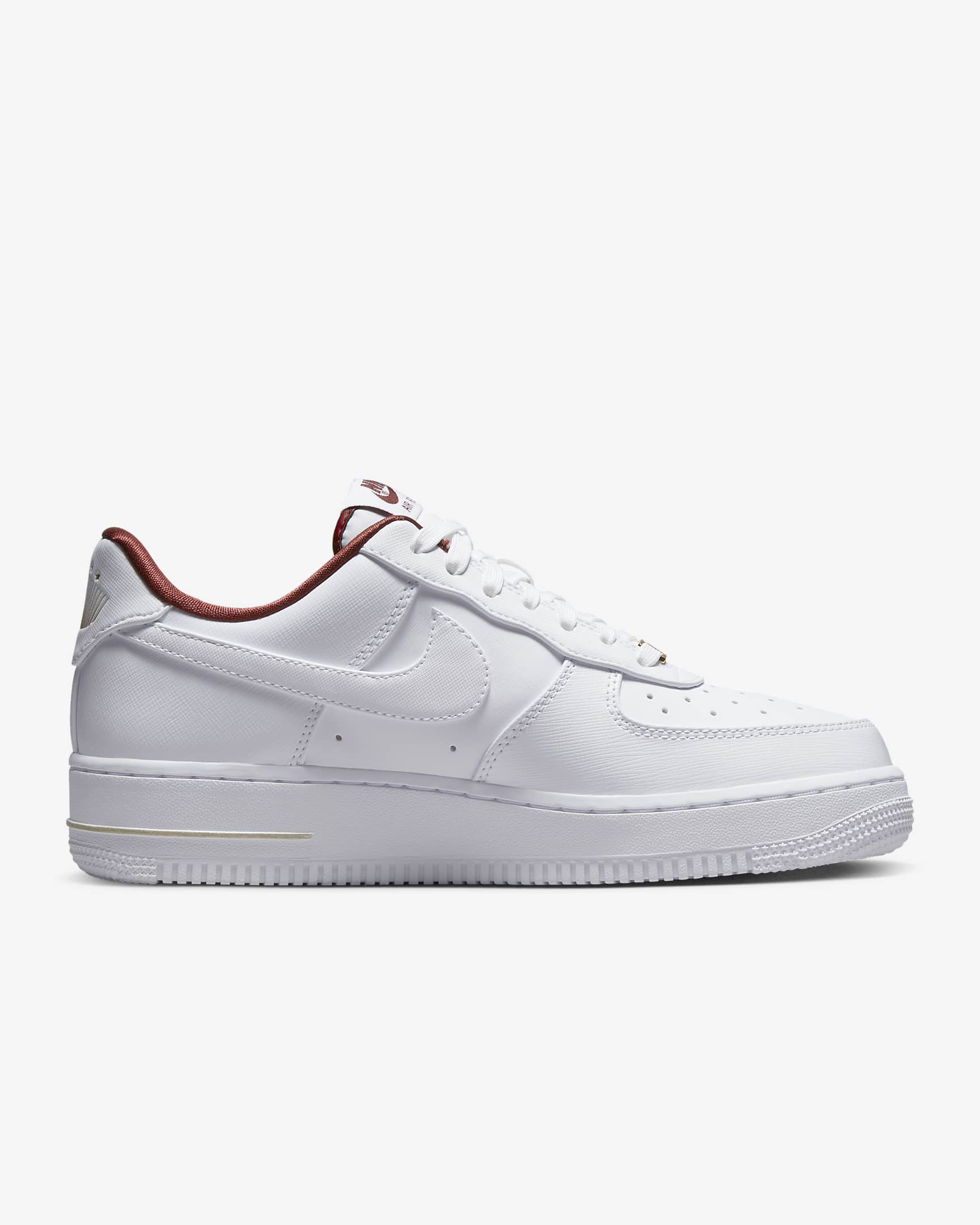 Nike Air Force 1 '07 SE Women's Shoes - White/Team Red/Metallic Gold Star/White