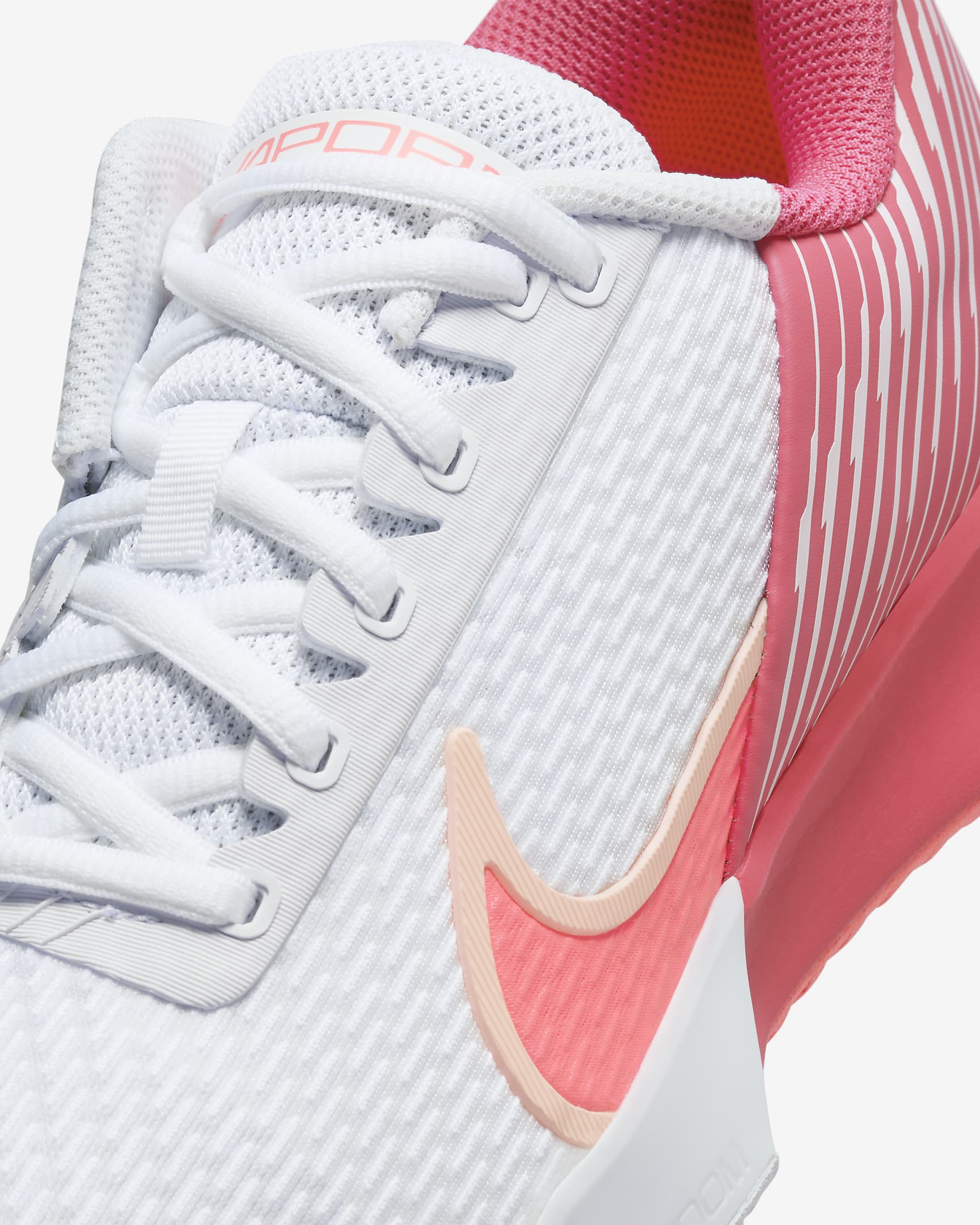 NikeCourt Air Zoom Vapor Pro 2 Women's Hard Court Tennis Shoes - White/Aster Pink/Crimson Tint/Hot Punch