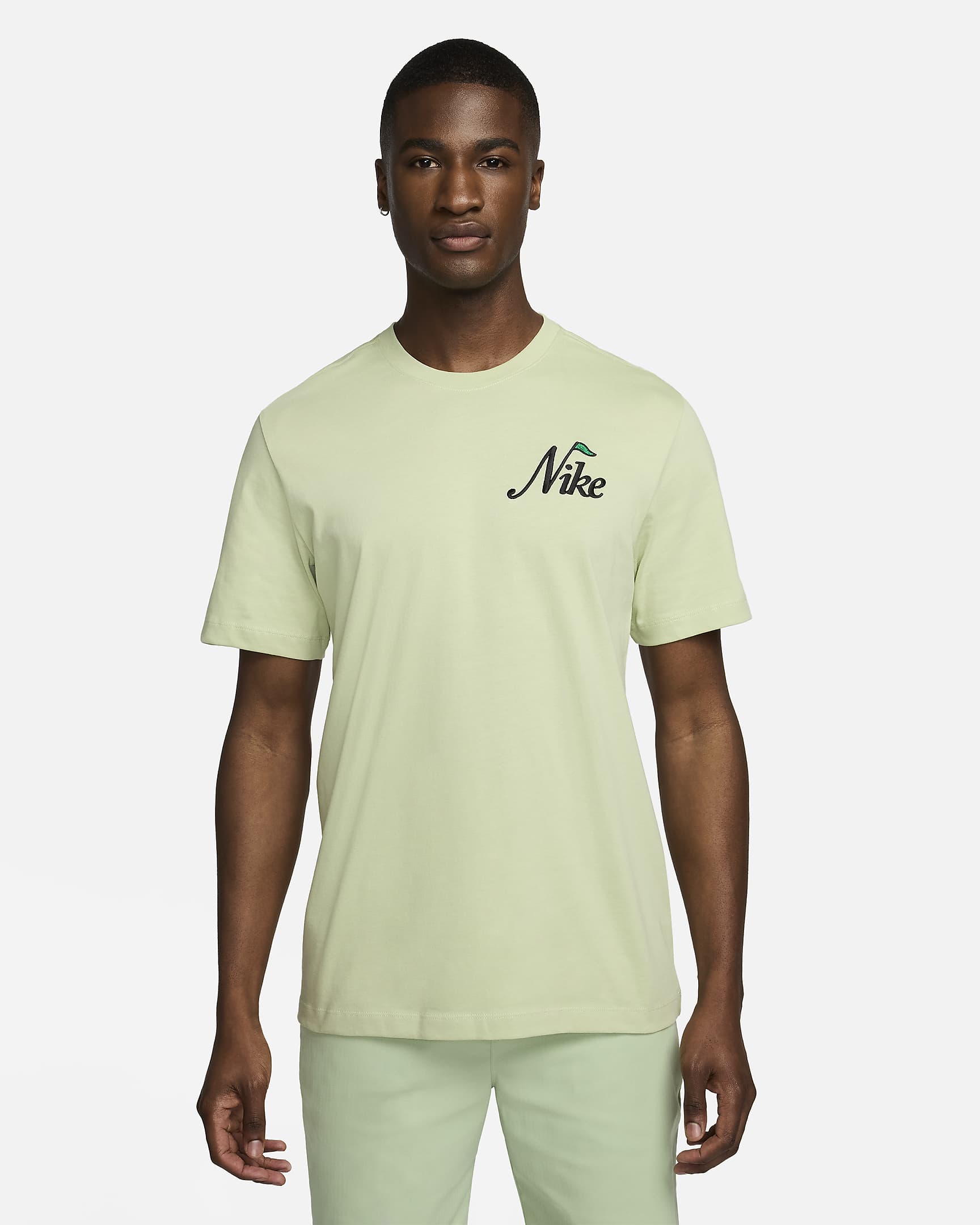 Ανδρικό T-Shirt για γκολφ Nike - Olive Aura