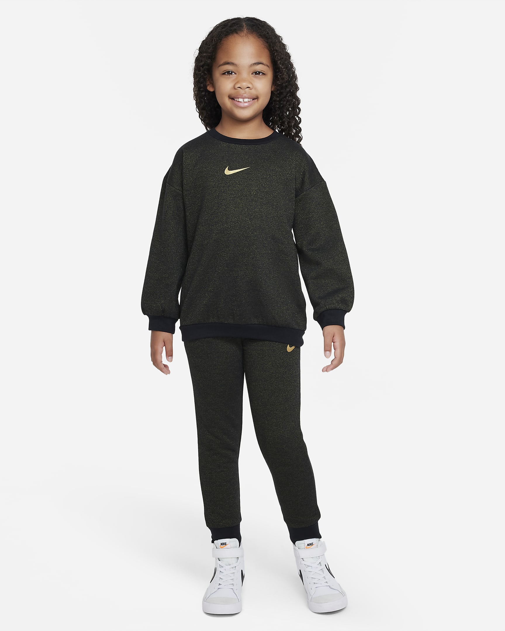 Nike Speckled Fleece Crew Younger Kids' Crew. Nike UK