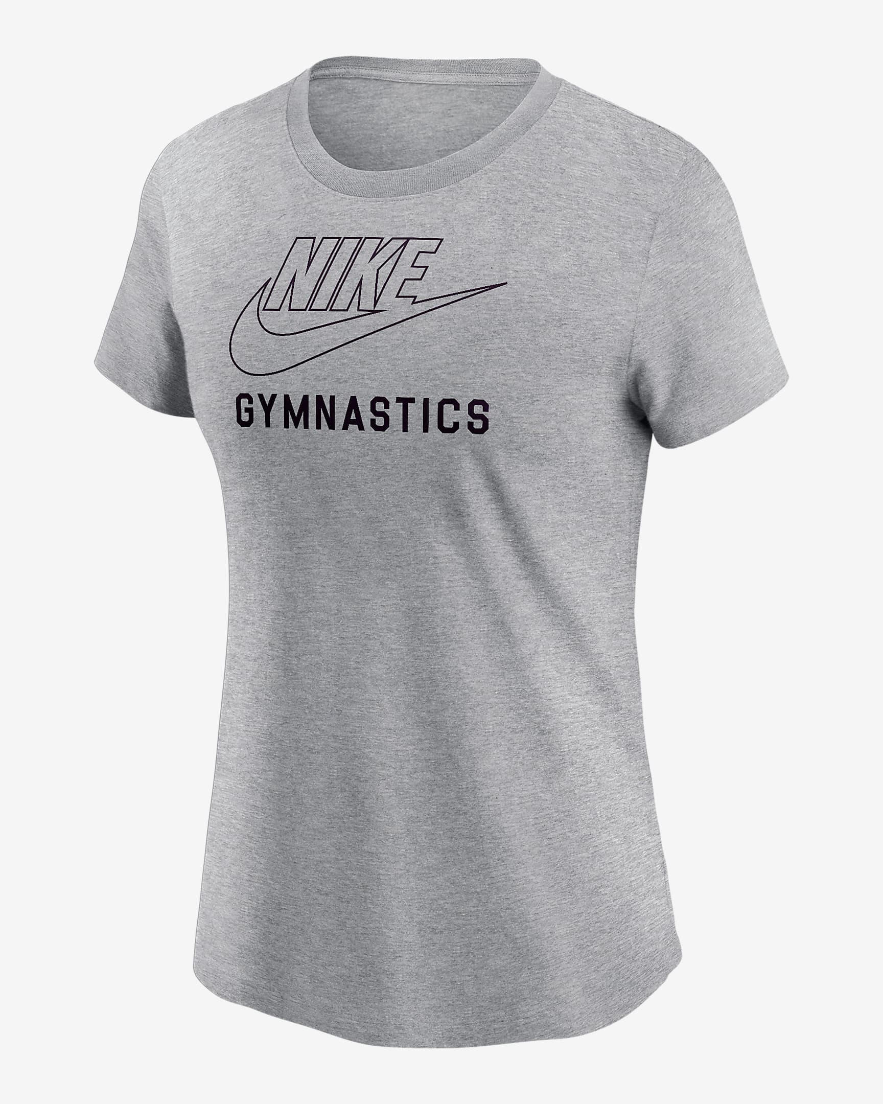 Playera de gimnasia para mujer Nike Swoosh - Gris oscuro jaspeado