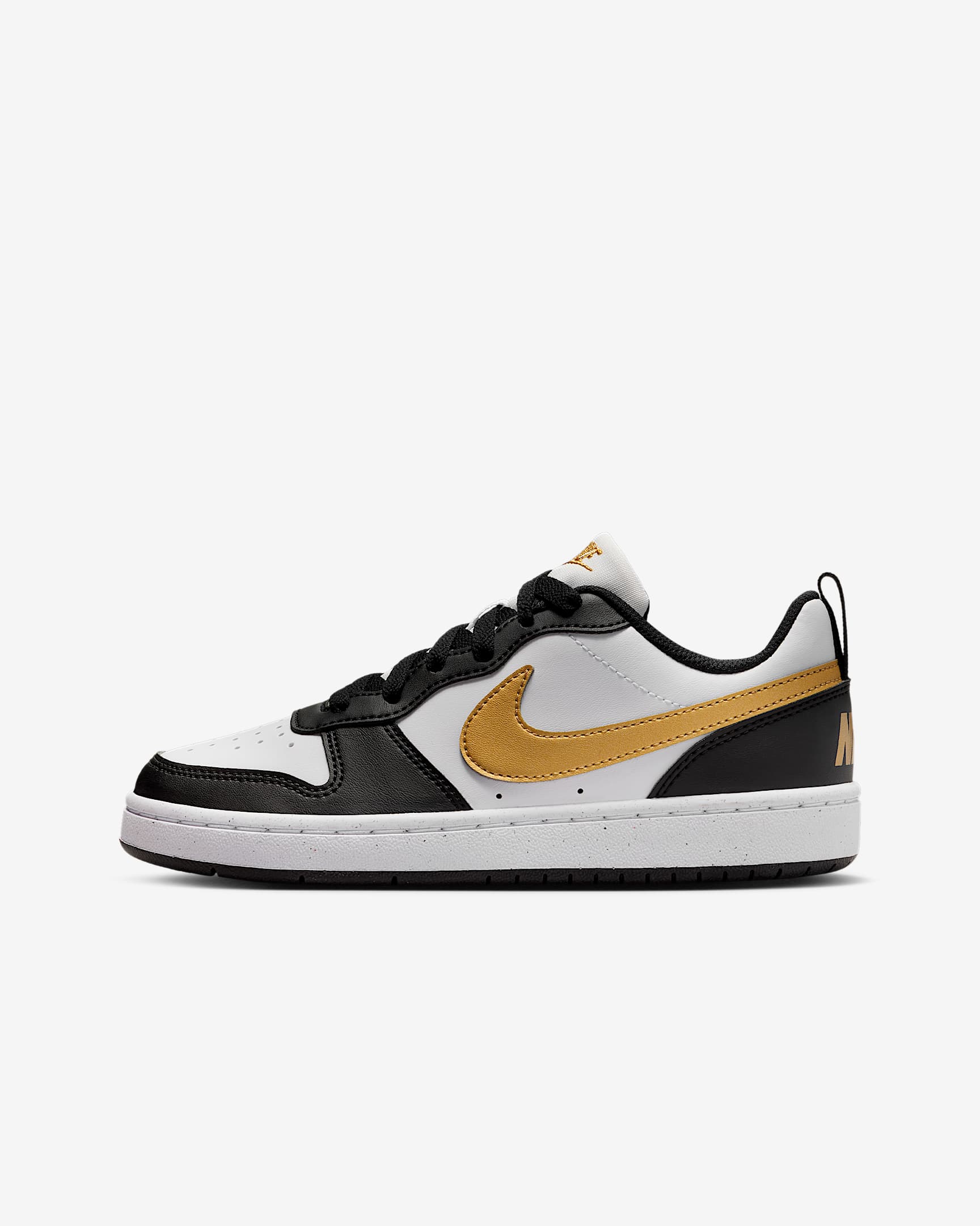 Nike Court Borough Low Recraft kinderschoenen - Zwart/Zwart/Wit/Metallic Gold