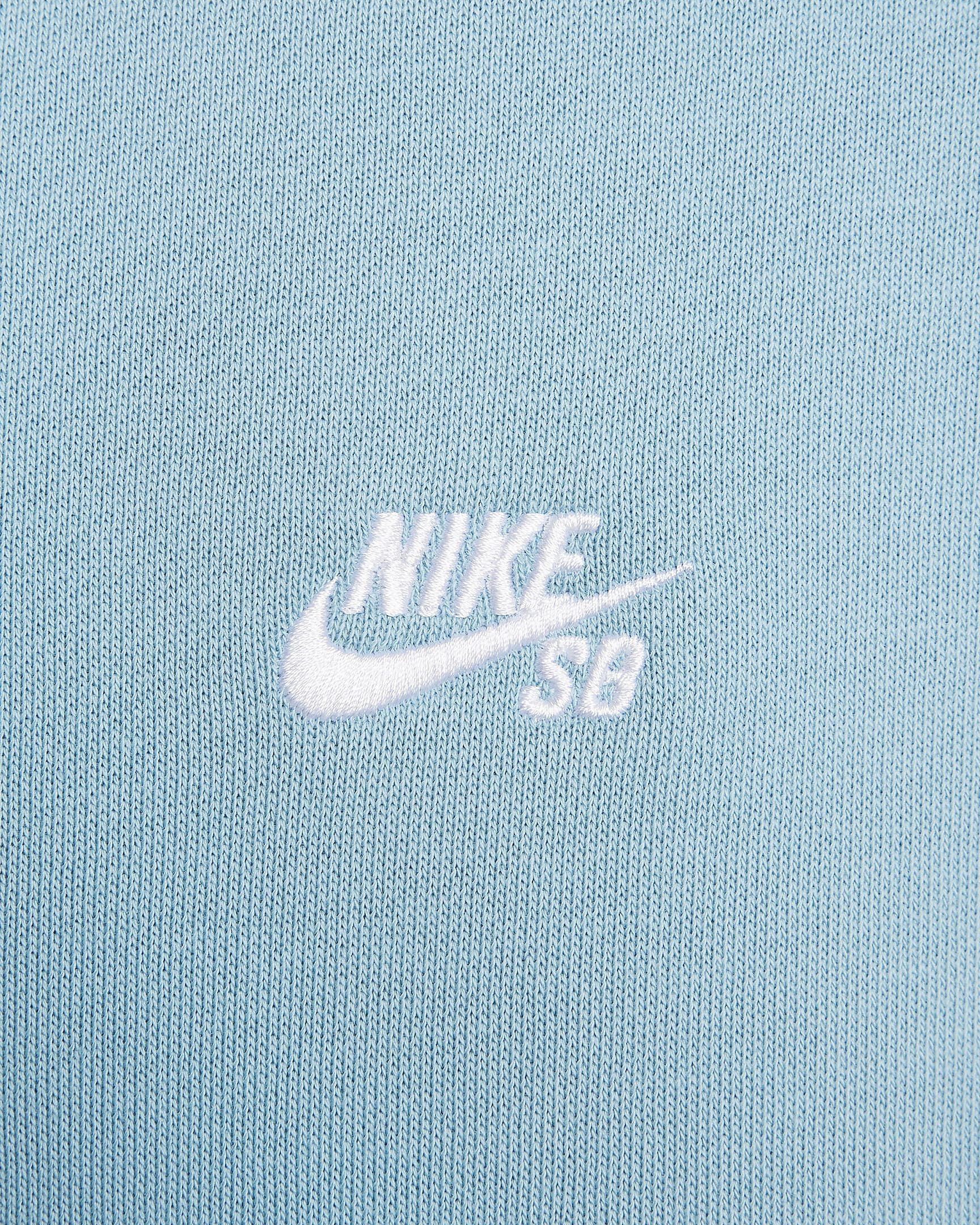 Nike SB Fleece Pullover Skate Hoodie - Denim Turquoise/White