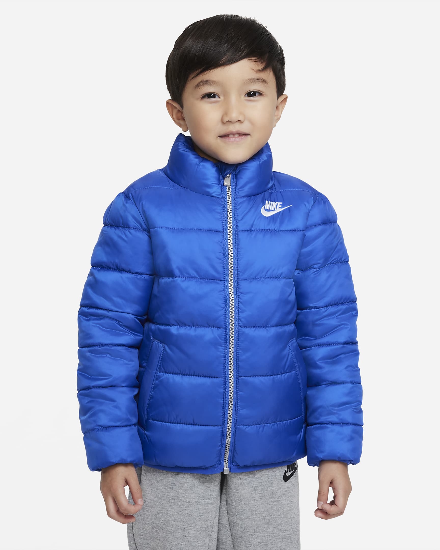 Chamarra acolchada para niños Nike Solid - Royal juego