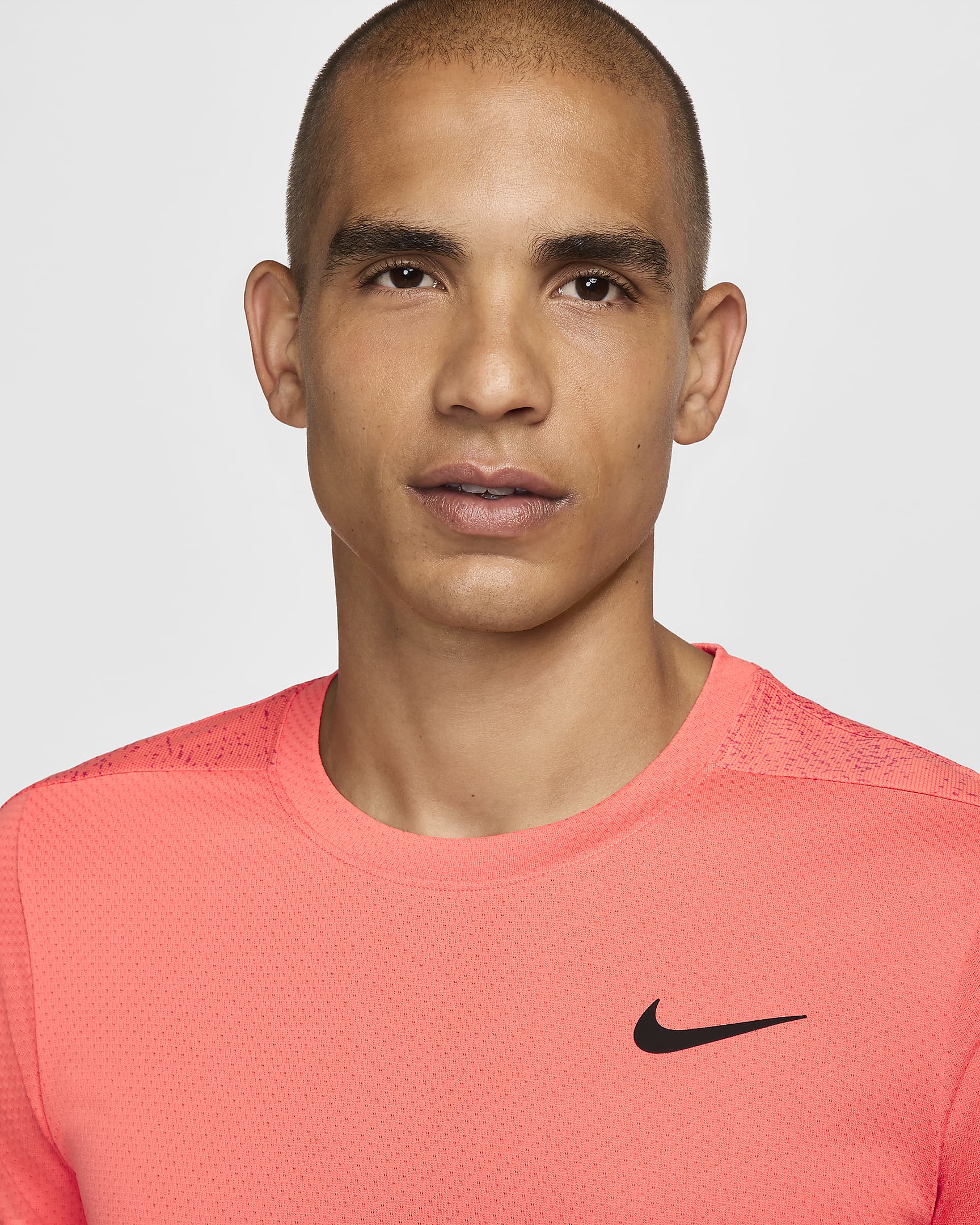 NikeCourt Slam Men's Dri-FIT Tennis Top - Light Wild Mango/Black