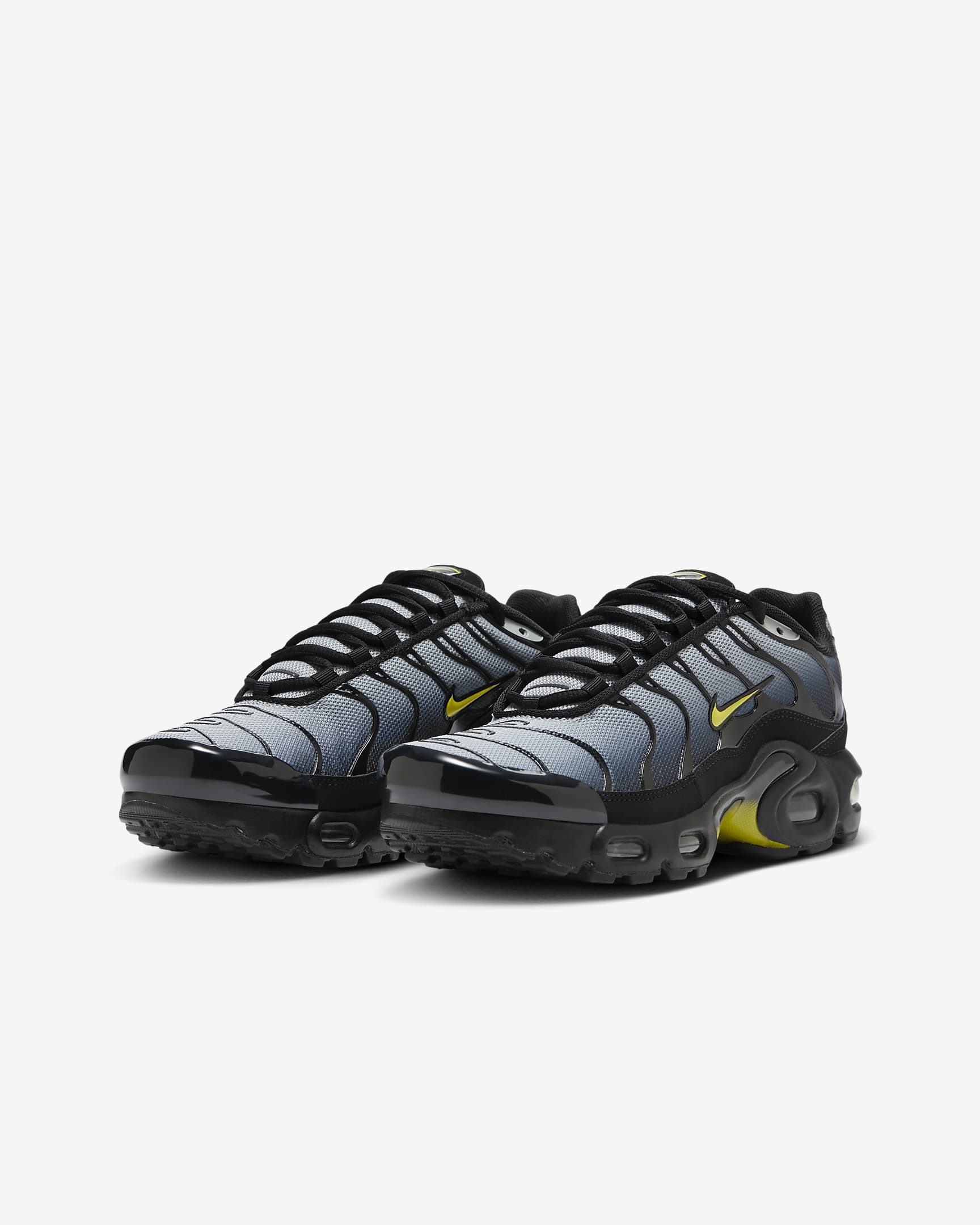 Nike Air Max Plus Older Kids' Shoes - Black/Wolf Grey/Opti Yellow