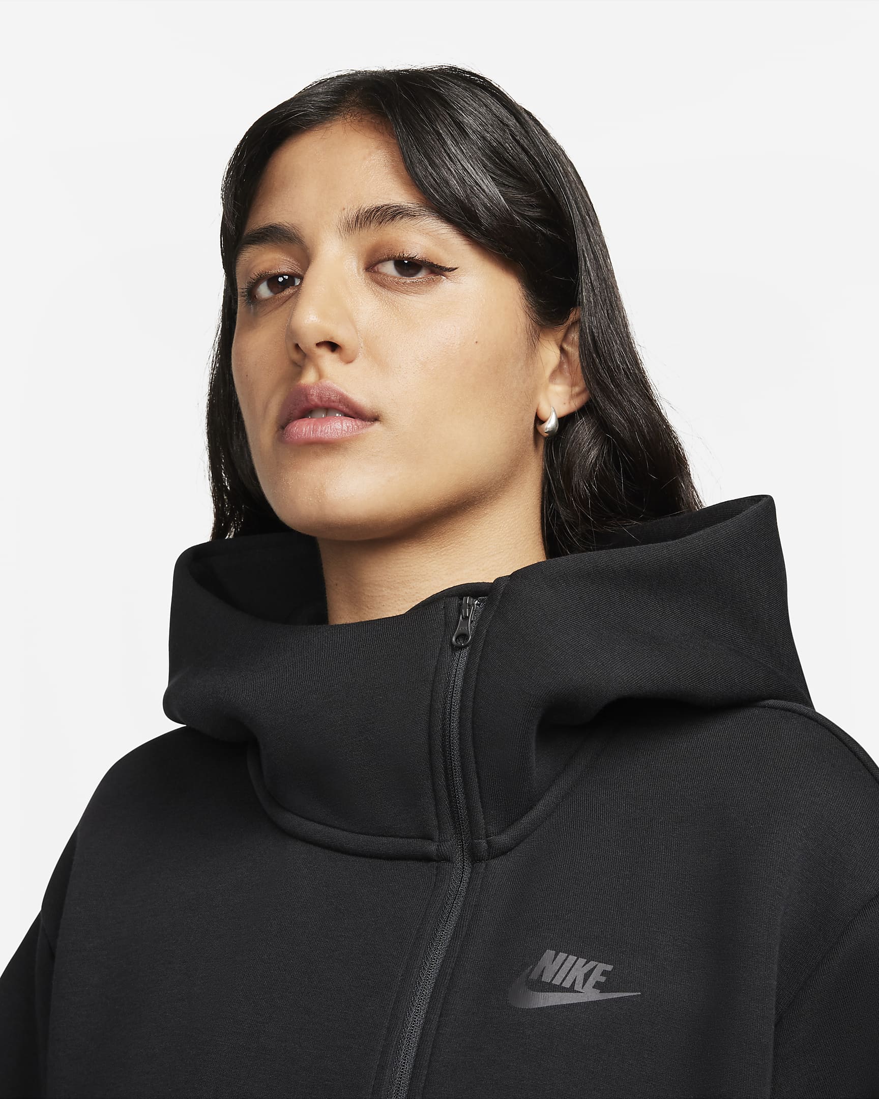 Nike Sportswear Tech Fleece Women's Oversized Full-Zip Hoodie Cape - Black/Black