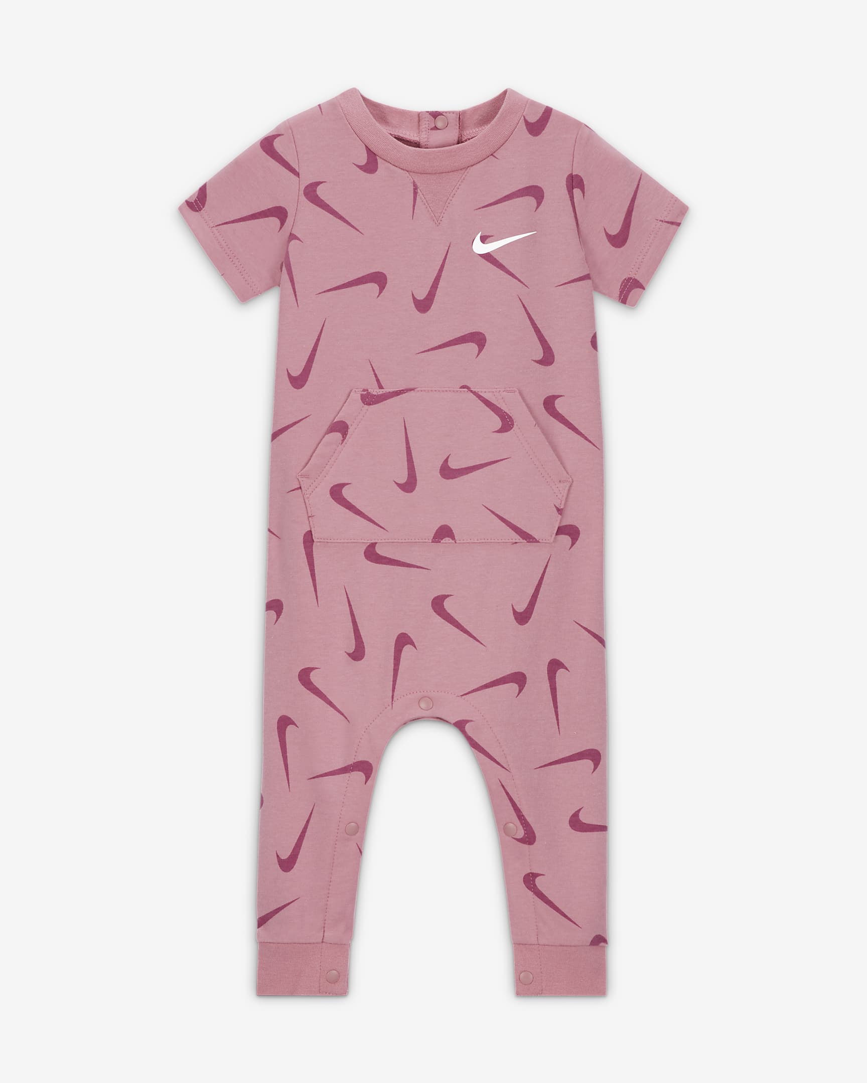 Nike Baby (3-6M) Printed Short Sleeve Coverall - Elemental Pink