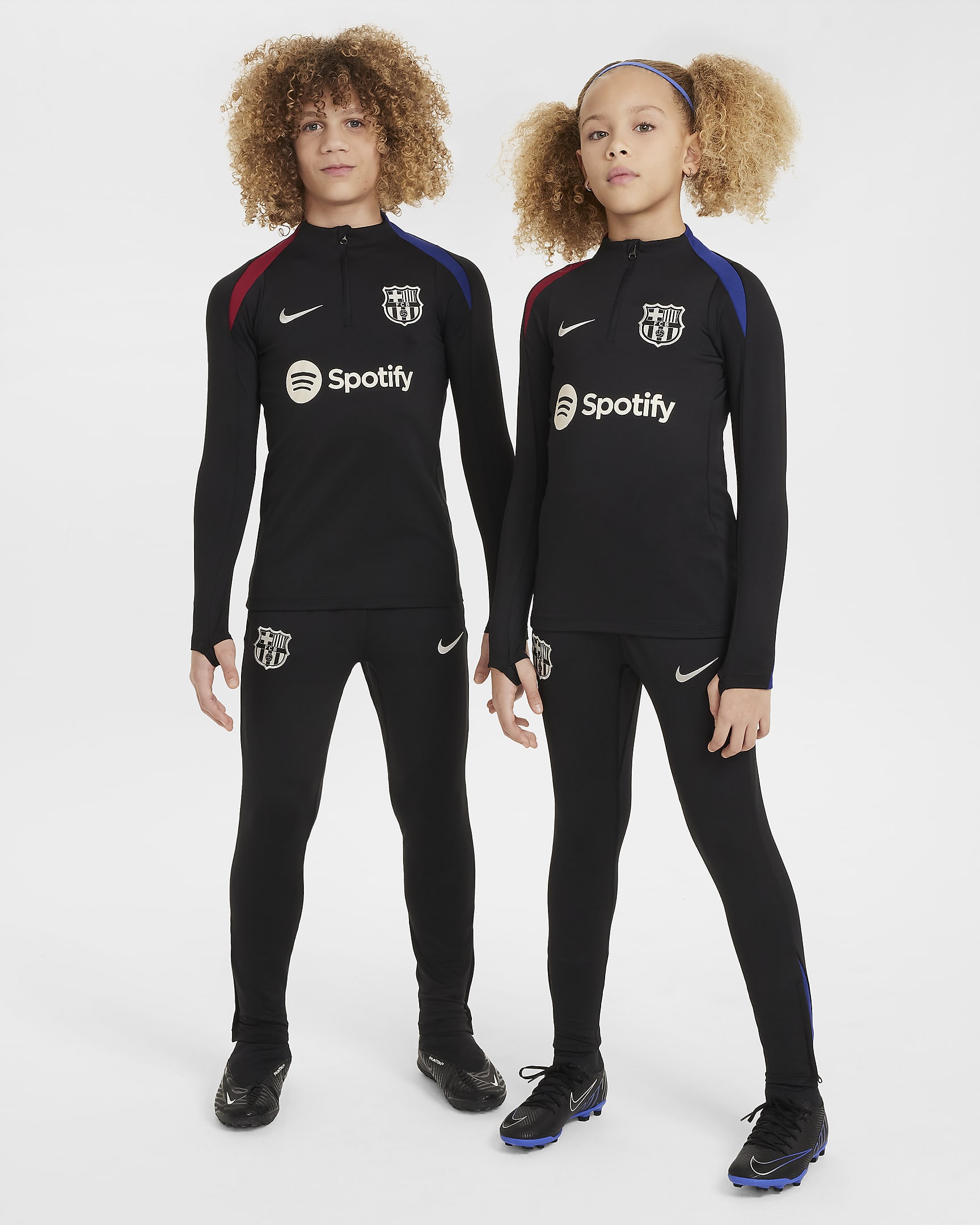 FC Barcelona Strike Nike Dri-FIT voetbaltrainingstop voor kids - Zwart/Noble Red/Deep Royal Blue/Light Orewood Brown