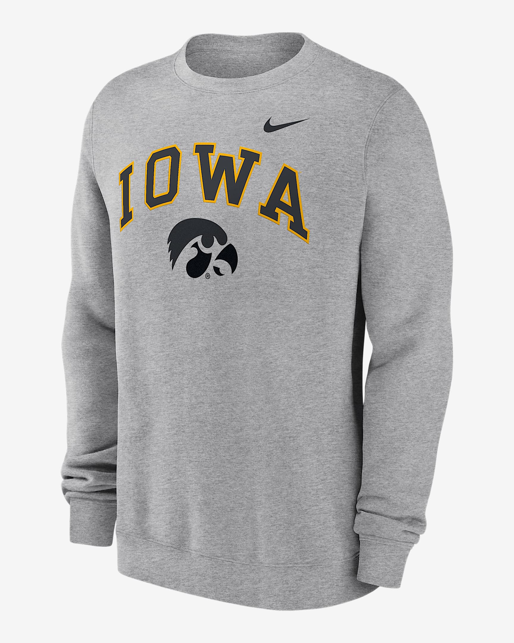 Iowa Arch Men's Nike College Pullover Crew - Grey