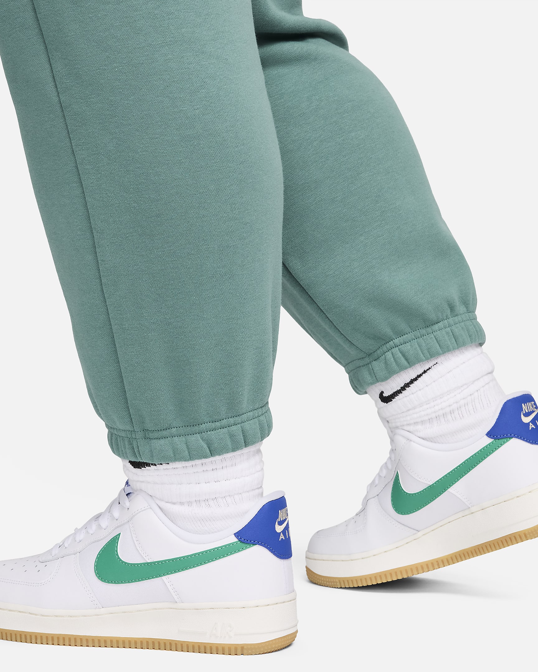 Nike Sportswear Phoenix Fleece ekstra store sweatpants med høyt liv til dame (Plus Size) - Bicoastal/Svart