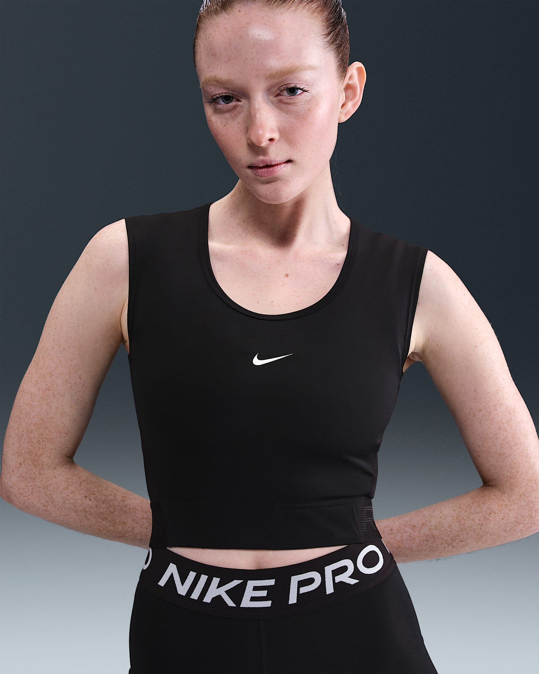 Nike Pro Women's Dri-FIT Tank Top - Black/White