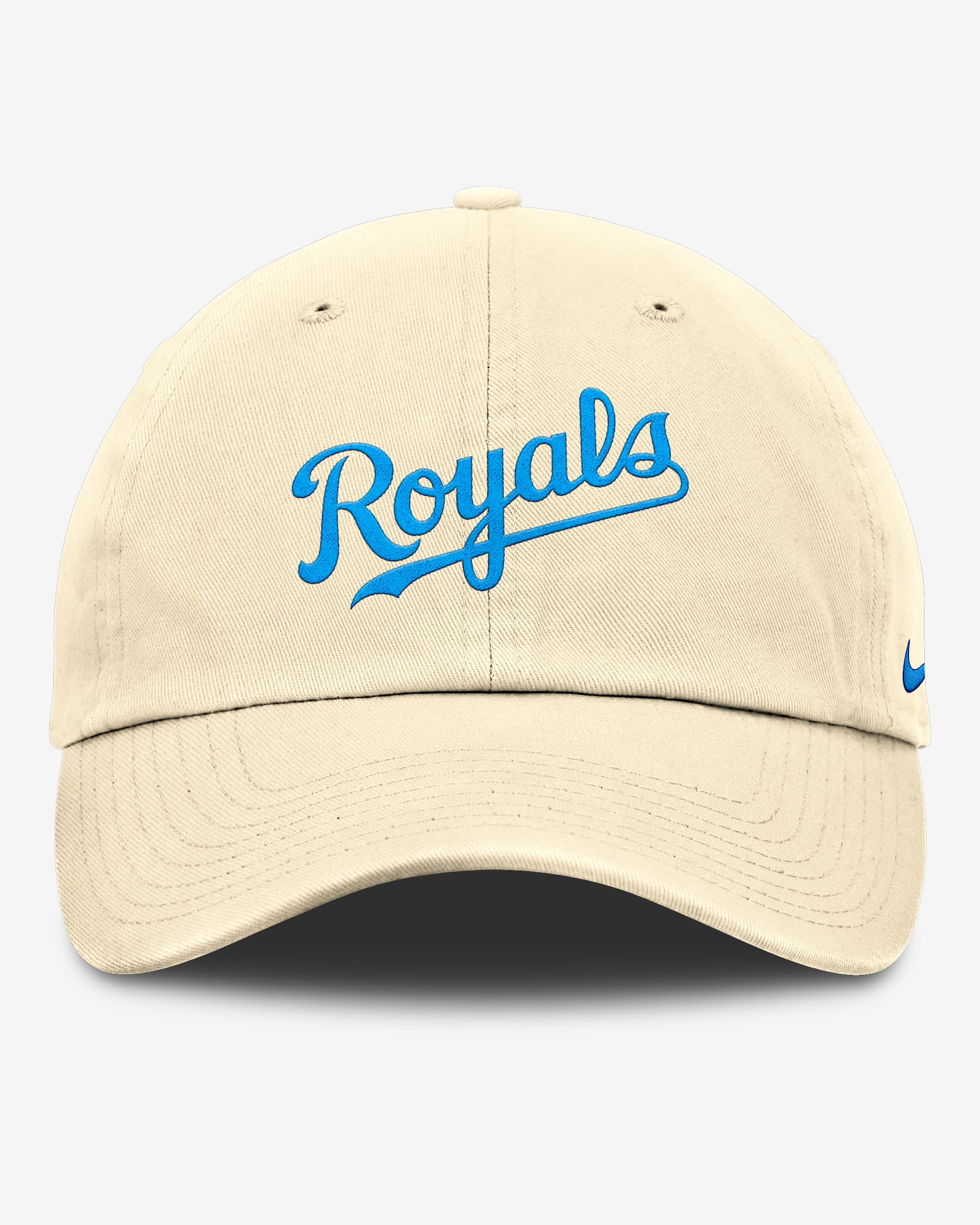 Gorra ajustable Nike MLB para hombre Kansas City Royals Club - Leche de coco