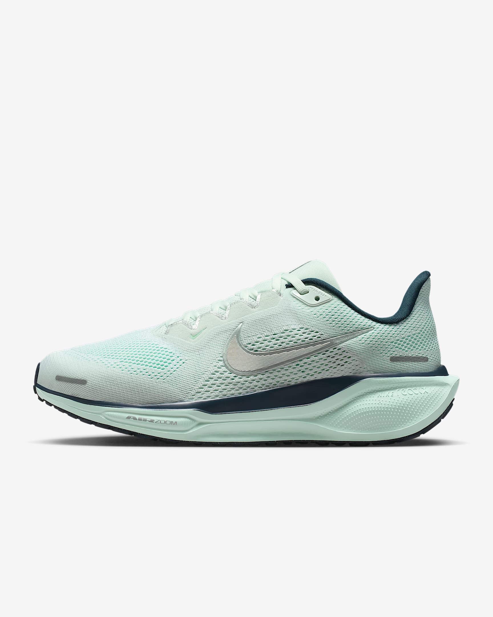 Nike Pegasus 41 Women's Road Running Shoes (Wide) - Ghost Aqua/Mint Foam/Metallic Silver