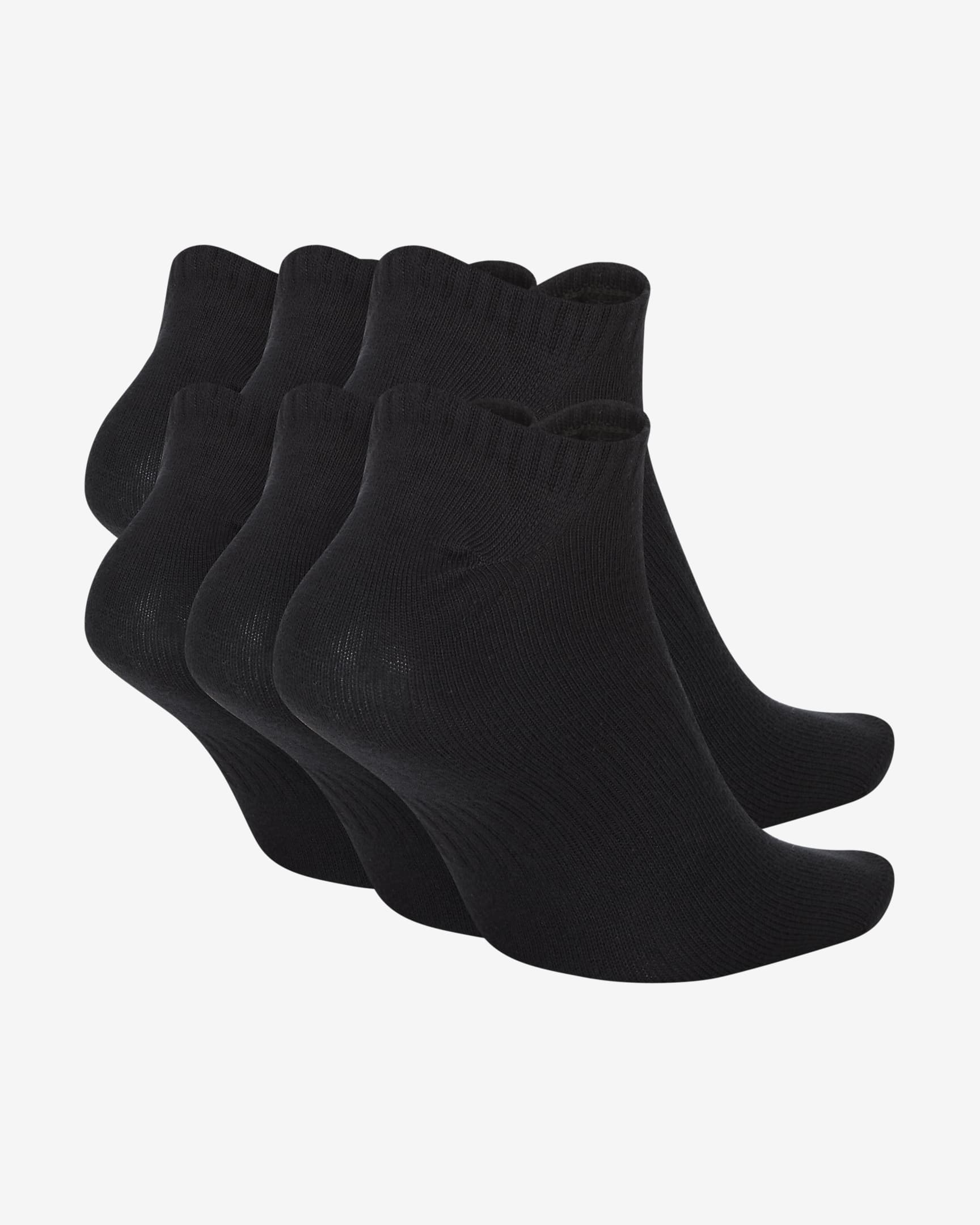 Chaussettes de training invisibles Nike Everyday Lightweight (6 paires) - Noir/Blanc