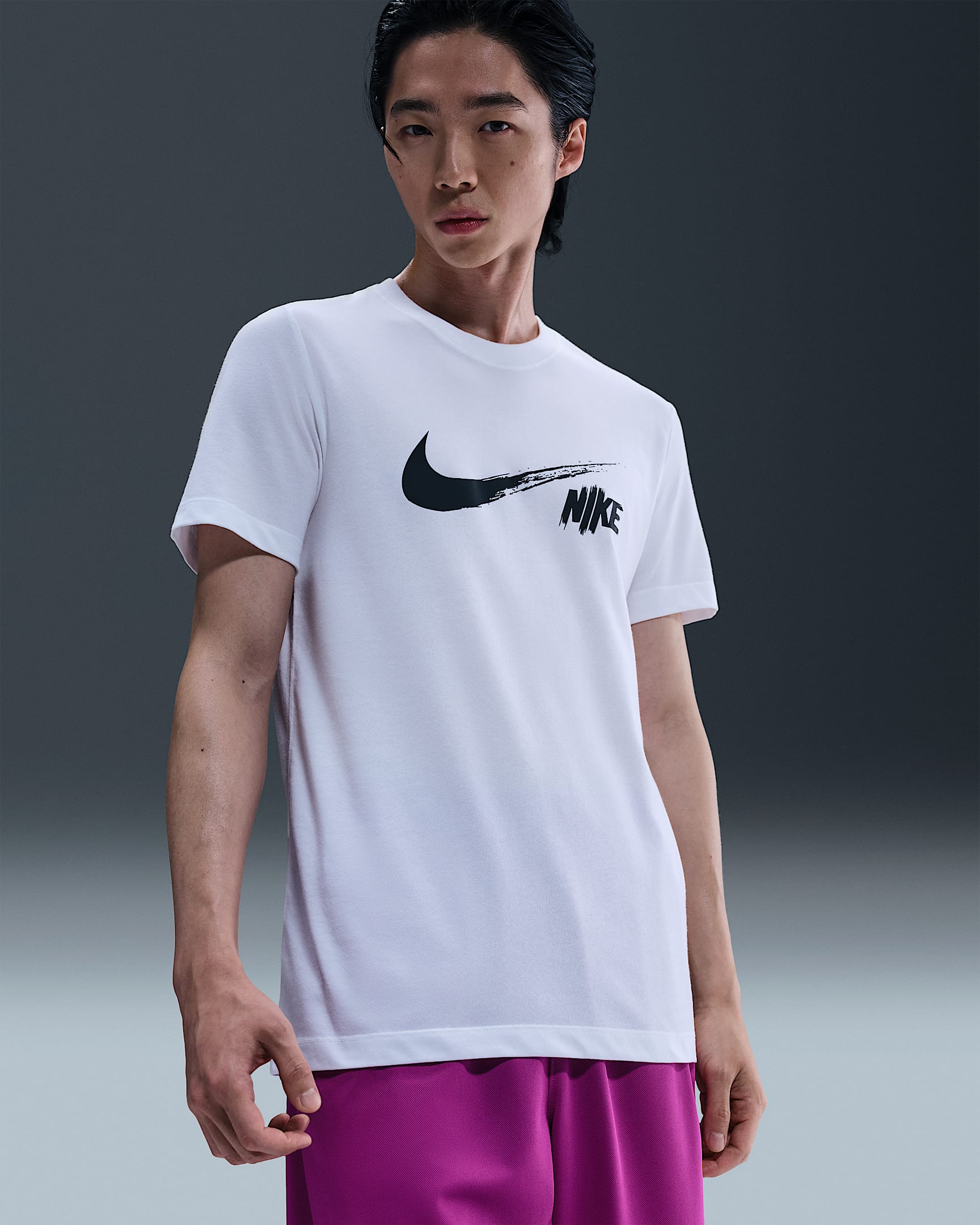 เสื้อยืดเทรนนิ่งผู้ชาย Dri-FIT Nike - ขาว