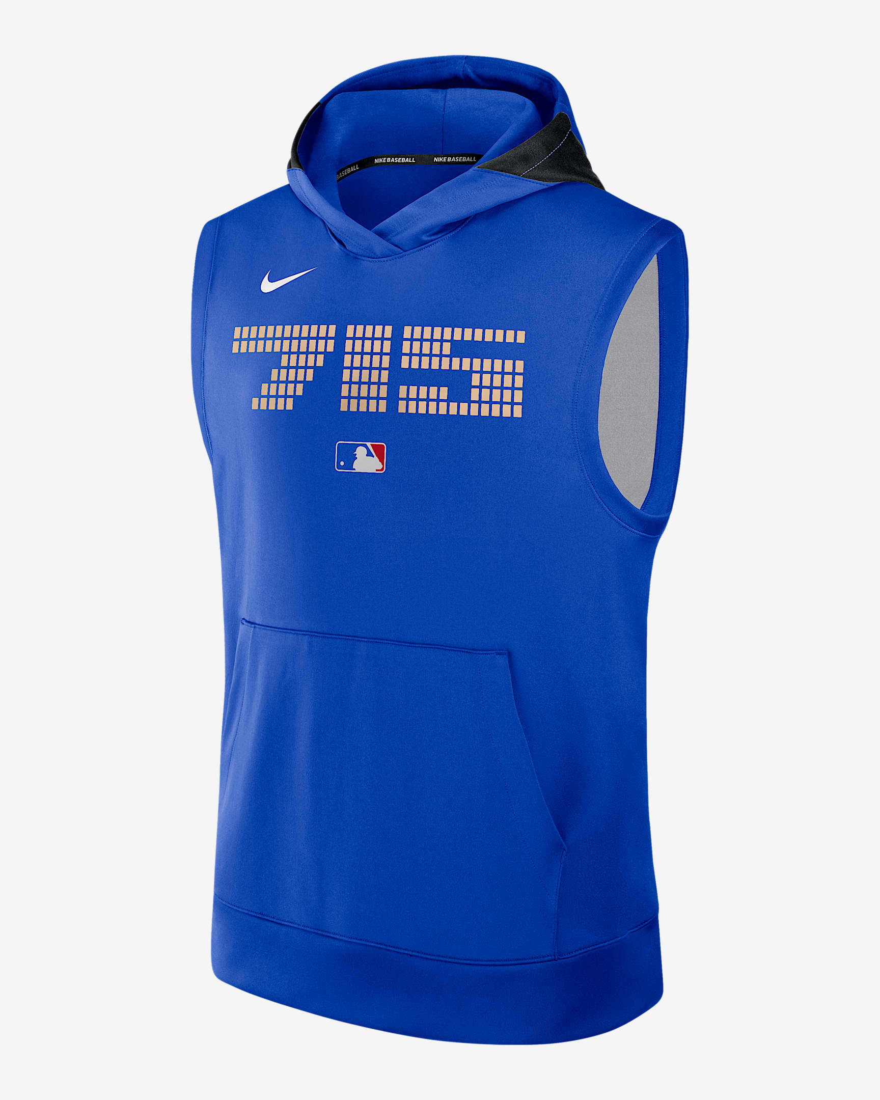 Atlanta Braves Authentic Collection City Connect Men’s Nike Dri-FIT MLB Sleeveless Pullover Hoodie - Royal