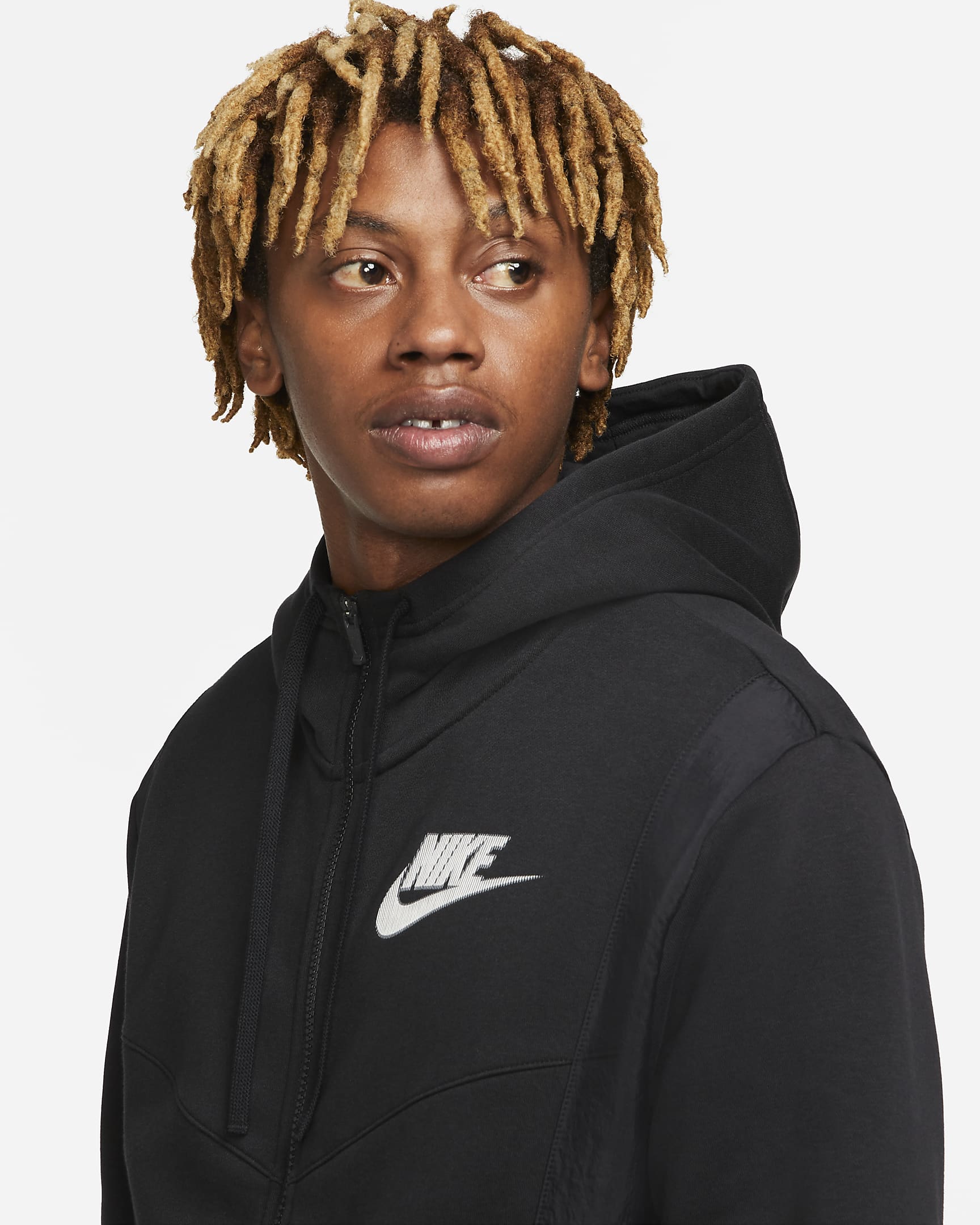 Nike Sportswear Hybrid Full-Zip Fleece Hoodie. Nike NO