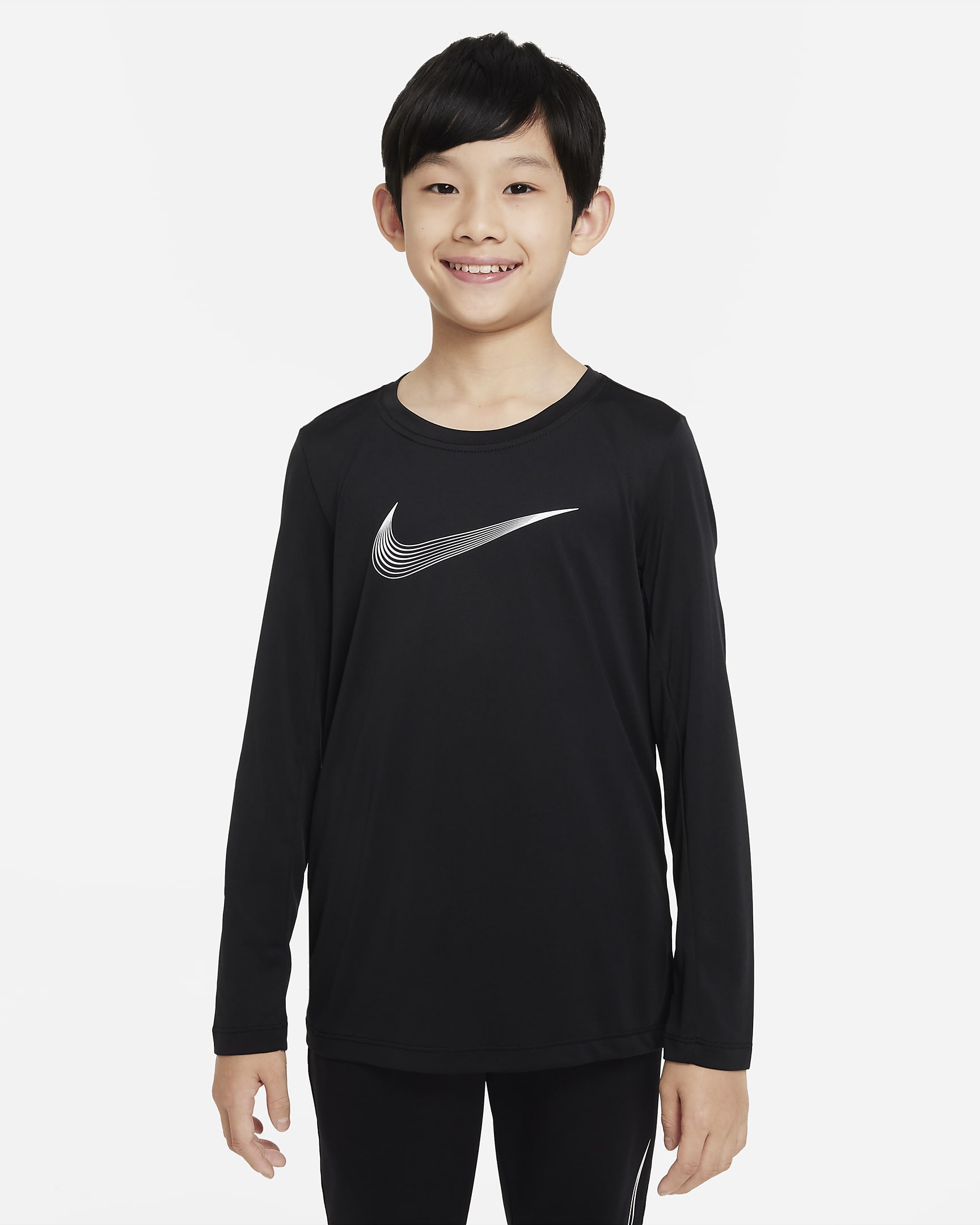 Nike Dri-FIT Older Kids' (Boys') Long-Sleeve Training Top. Nike NL