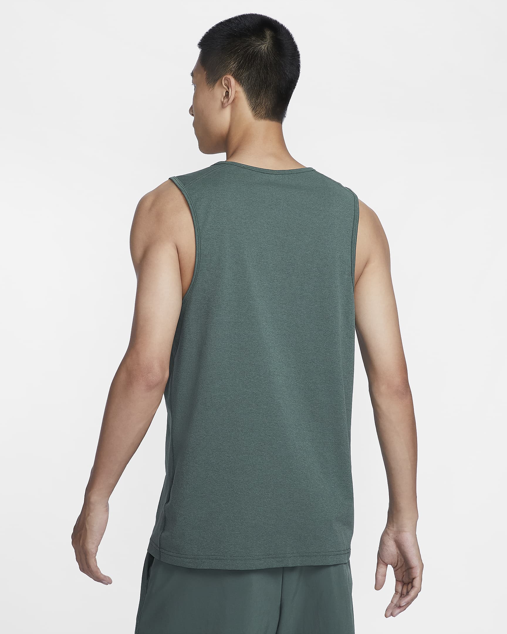 Nike Dri-FIT Hyverse 男款無袖健身背心 - Vintage Green/黑色