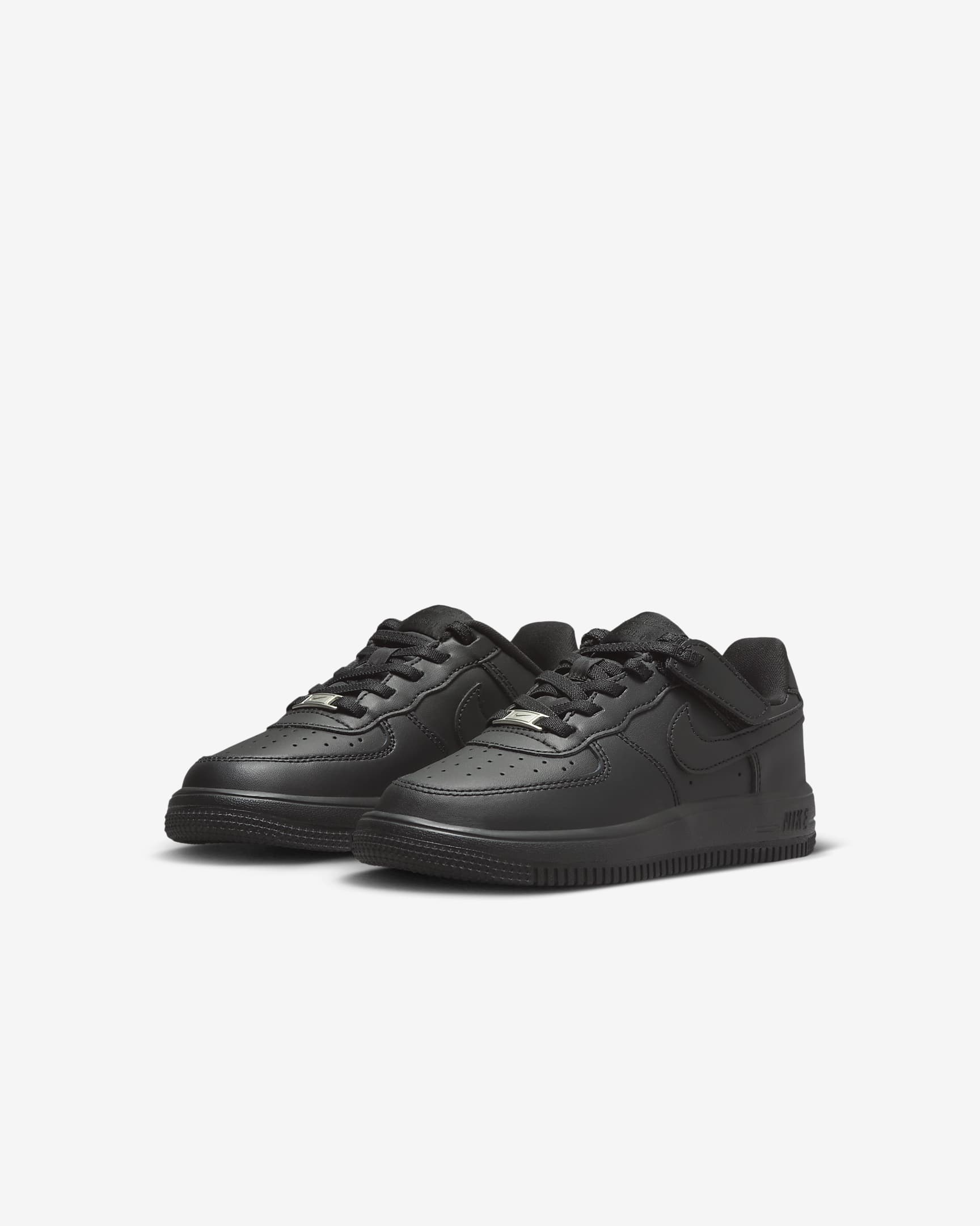 Nike Force 1 Low EasyOn Younger Kids' Shoes - Black/Black/Black