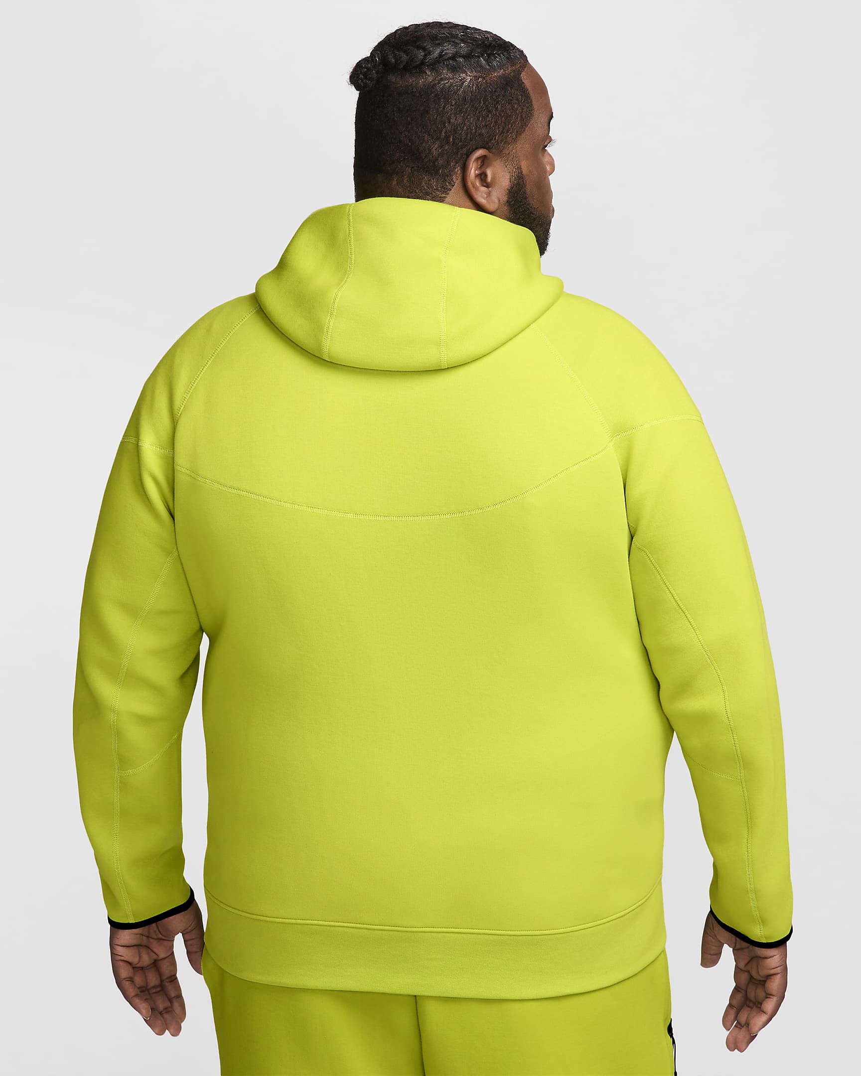 Sudadera con gorro de cierre completo para hombre Nike Sportswear Tech Fleece Windrunner - Cactus brillante/Negro