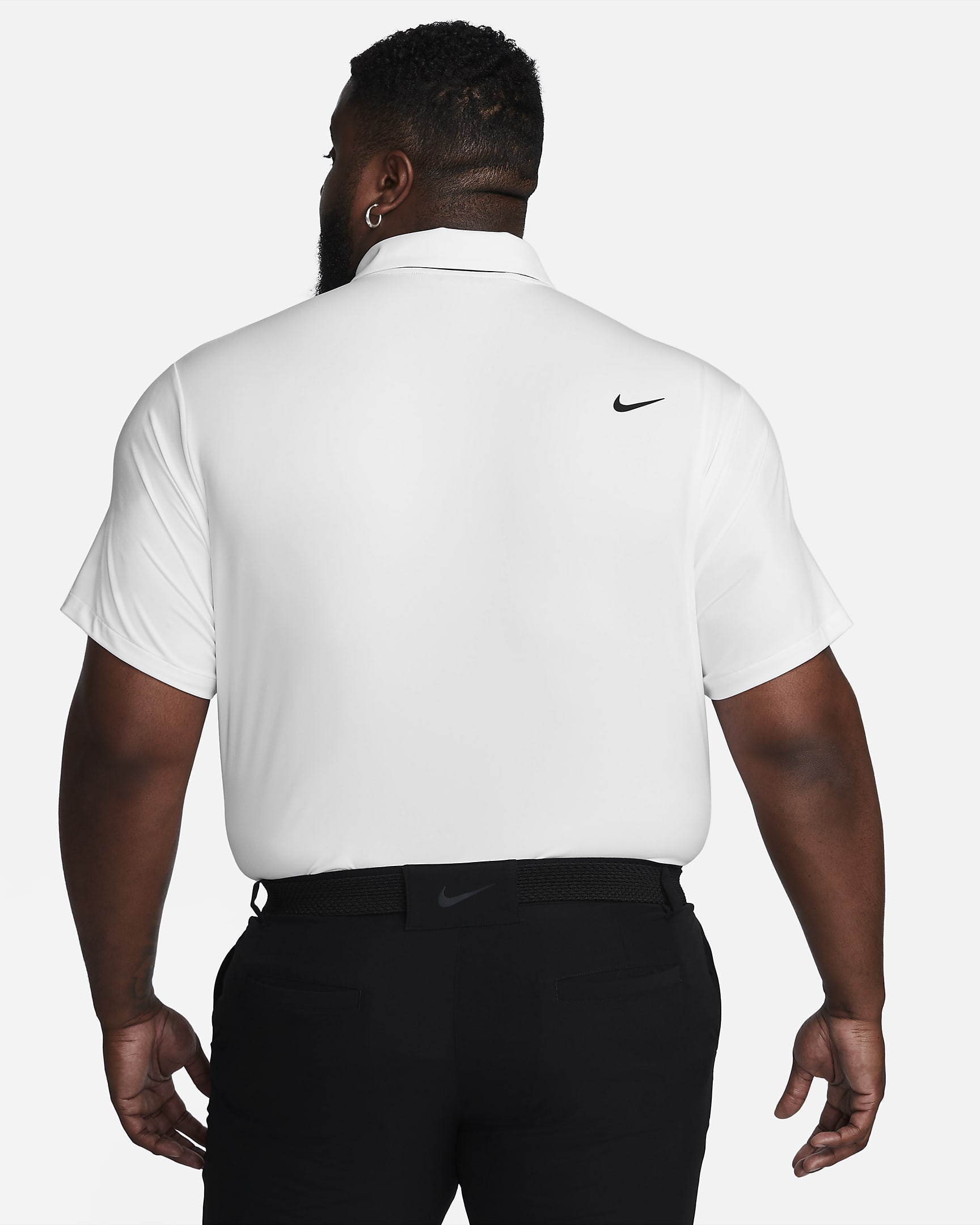 Golfpikétröja Nike Dri-FIT Tour Solid för män - Vit/Svart