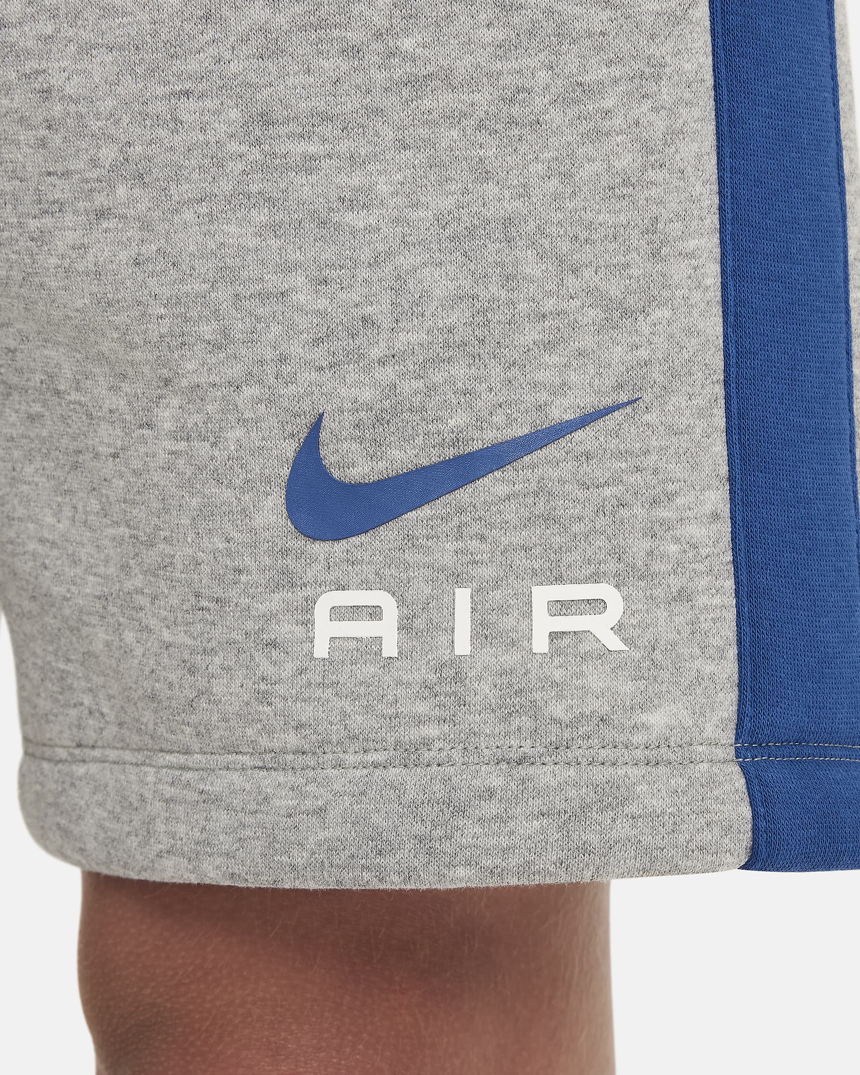 Nike Air fleeceshorts voor jongens - Dark Grey Heather/Court Blue