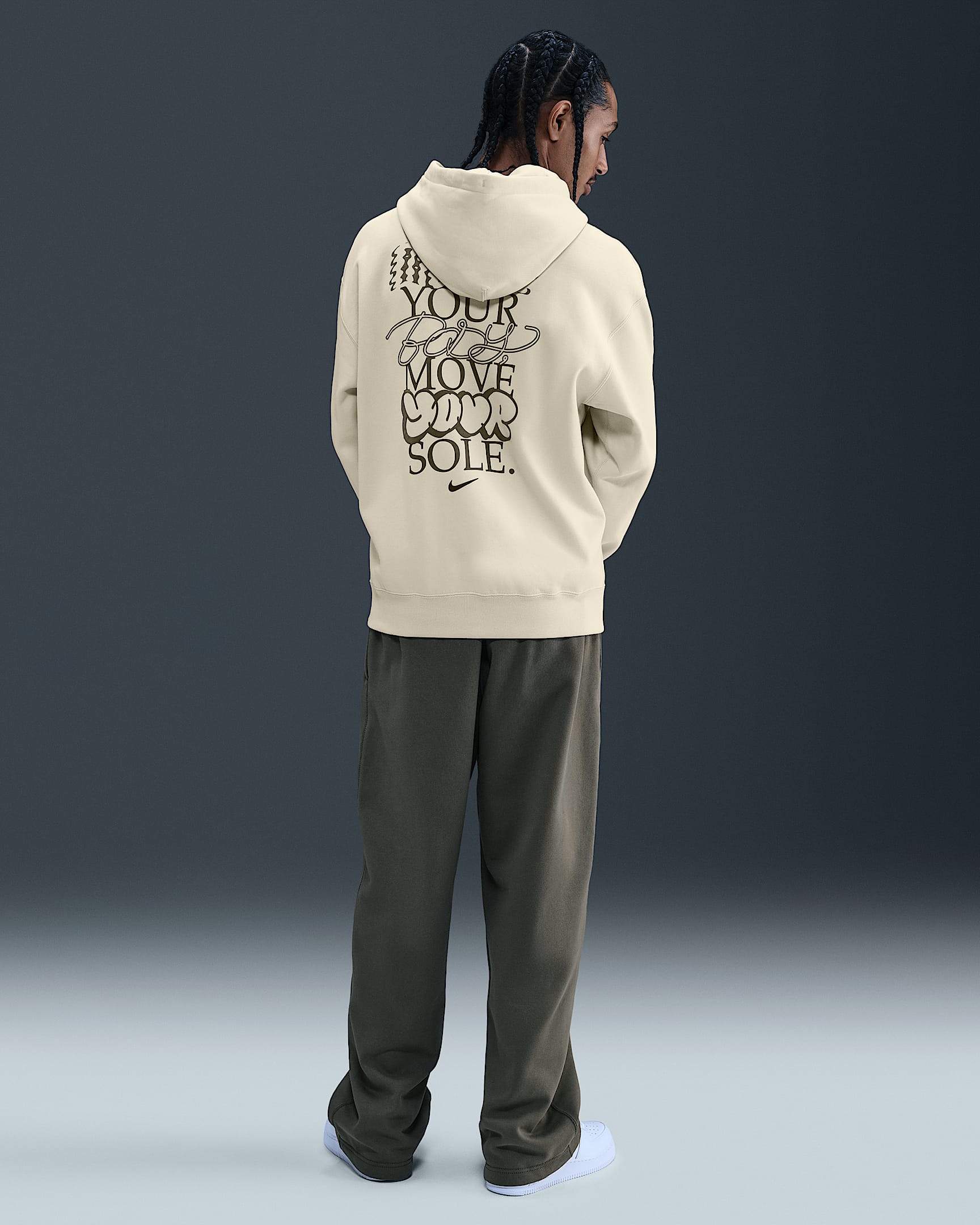 Sweat à capuche en tissu Fleece Nike Solo Swoosh pour Homme