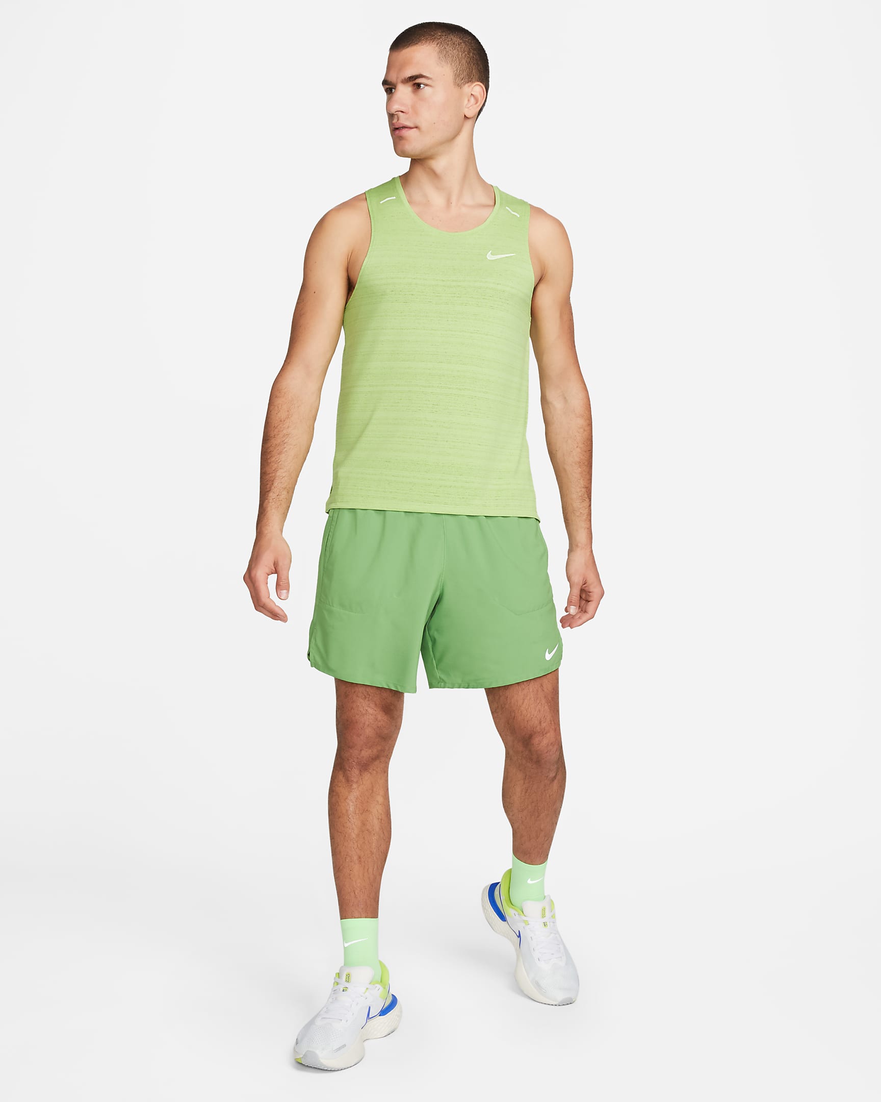 Nike Dri Fit Miler Mens Running Tank Nike Lu 9098