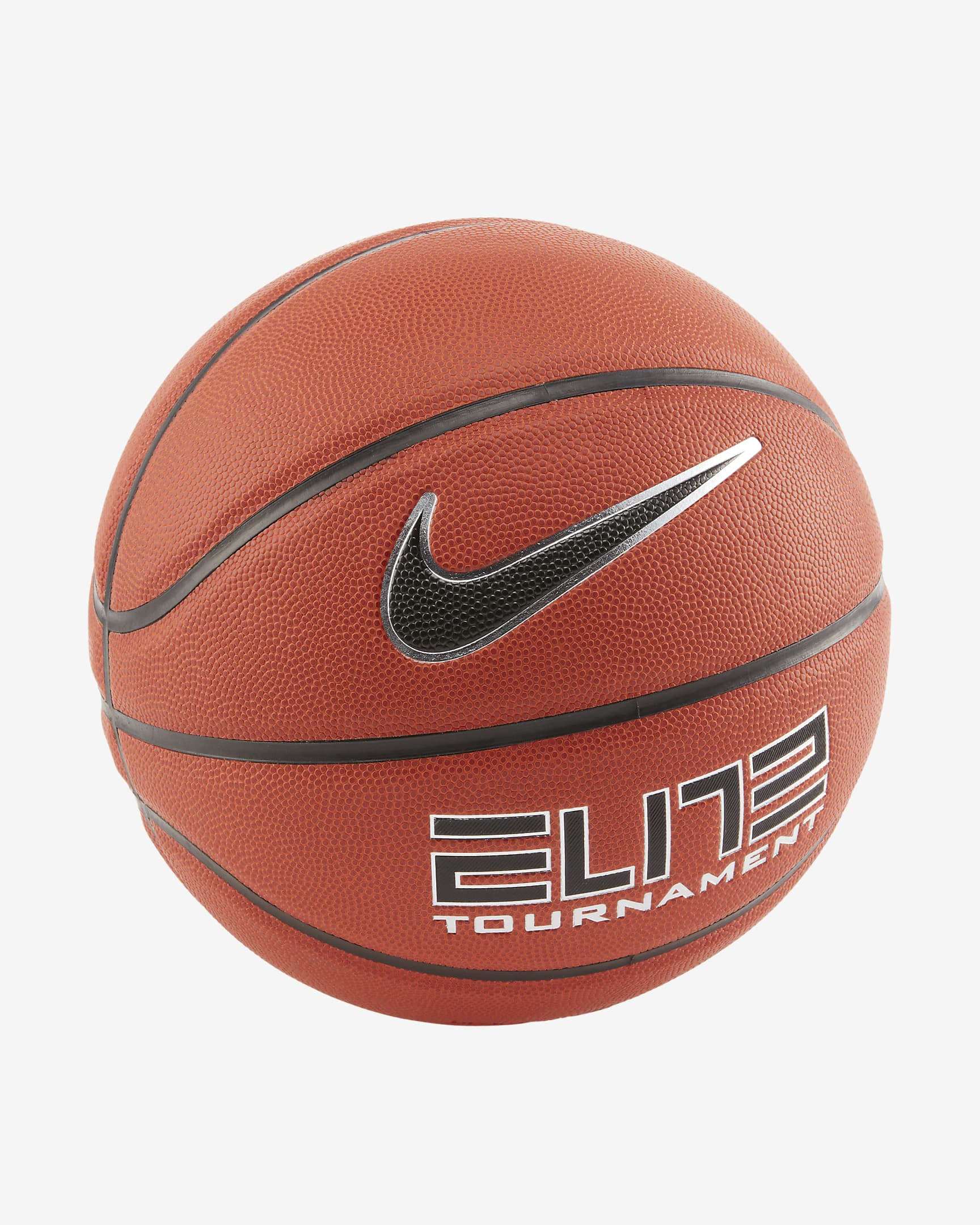 Balón de básquetbol Nike Elite Tournament (tamaño 6 y 7) - Naranja deportivo/Negro/Negro