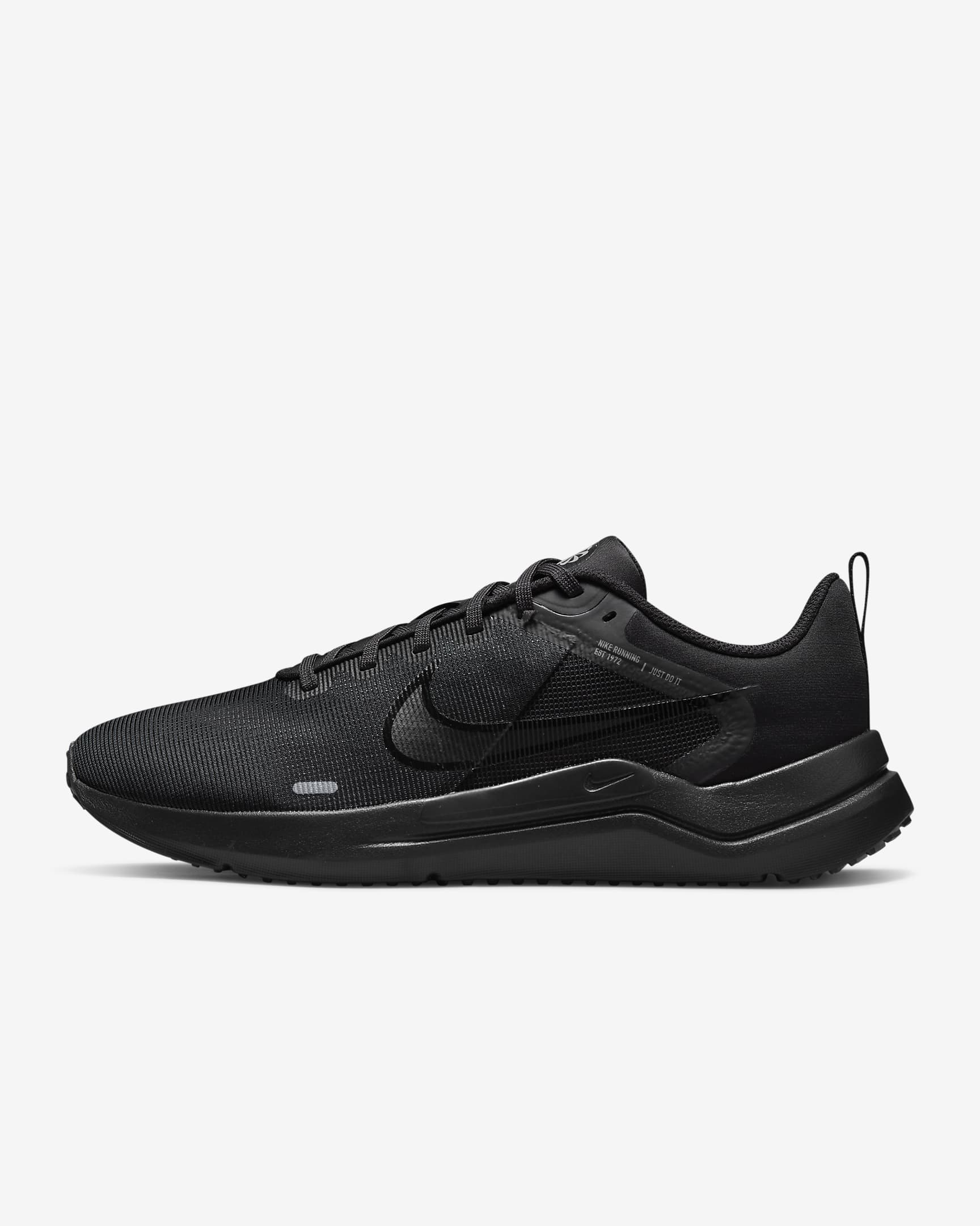 Nike Downshifter 12 Men's Road Running Shoes - Black/Particle Grey/Dark Smoke Grey