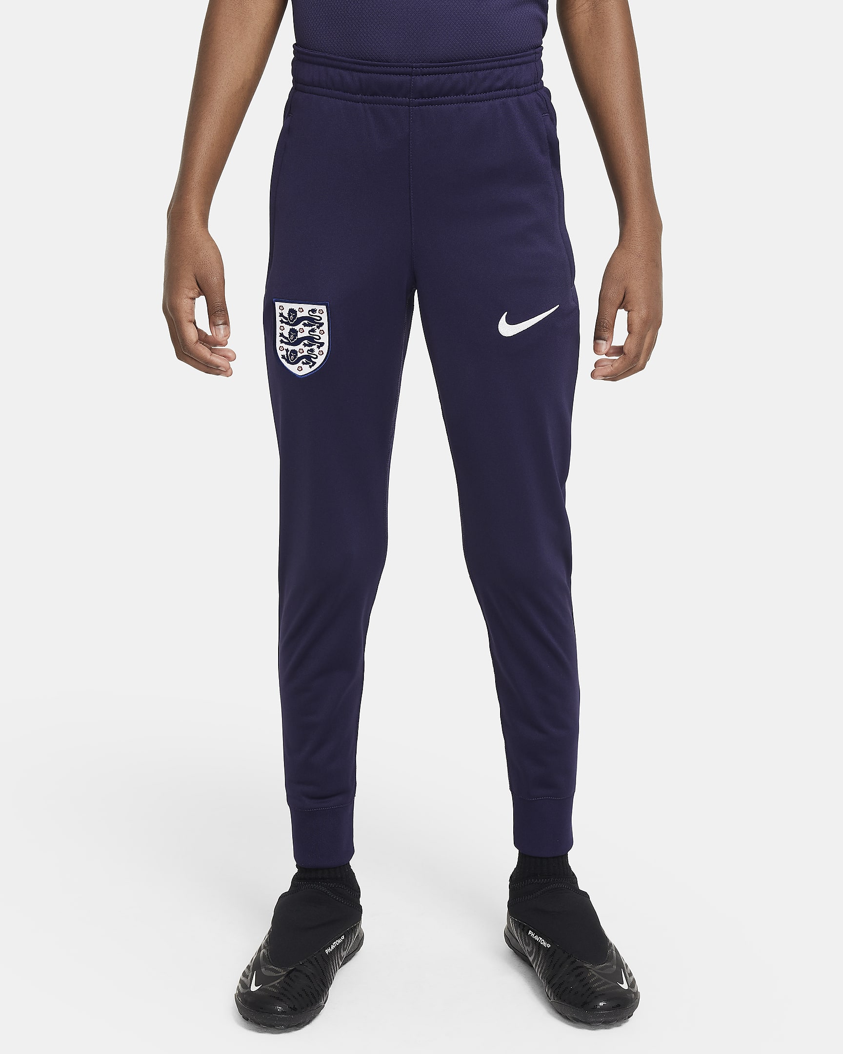 England Strike Older Kids' Nike Dri-FIT Football Knit Tracksuit - Purple Ink/Rosewood/White